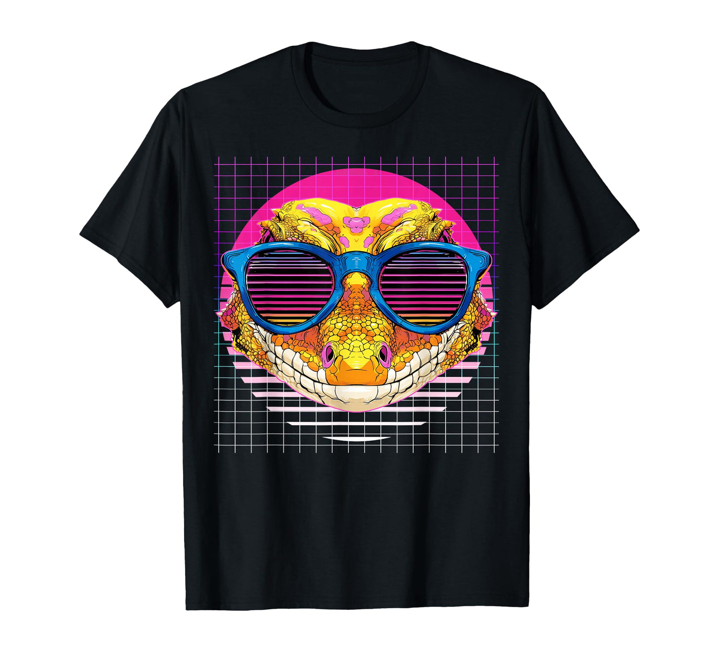 Crested Gecko Sunglasses Lizard T-Shirt - Minimalist Print Unisex - T-Shirt, Sweatshirt, Hoodie