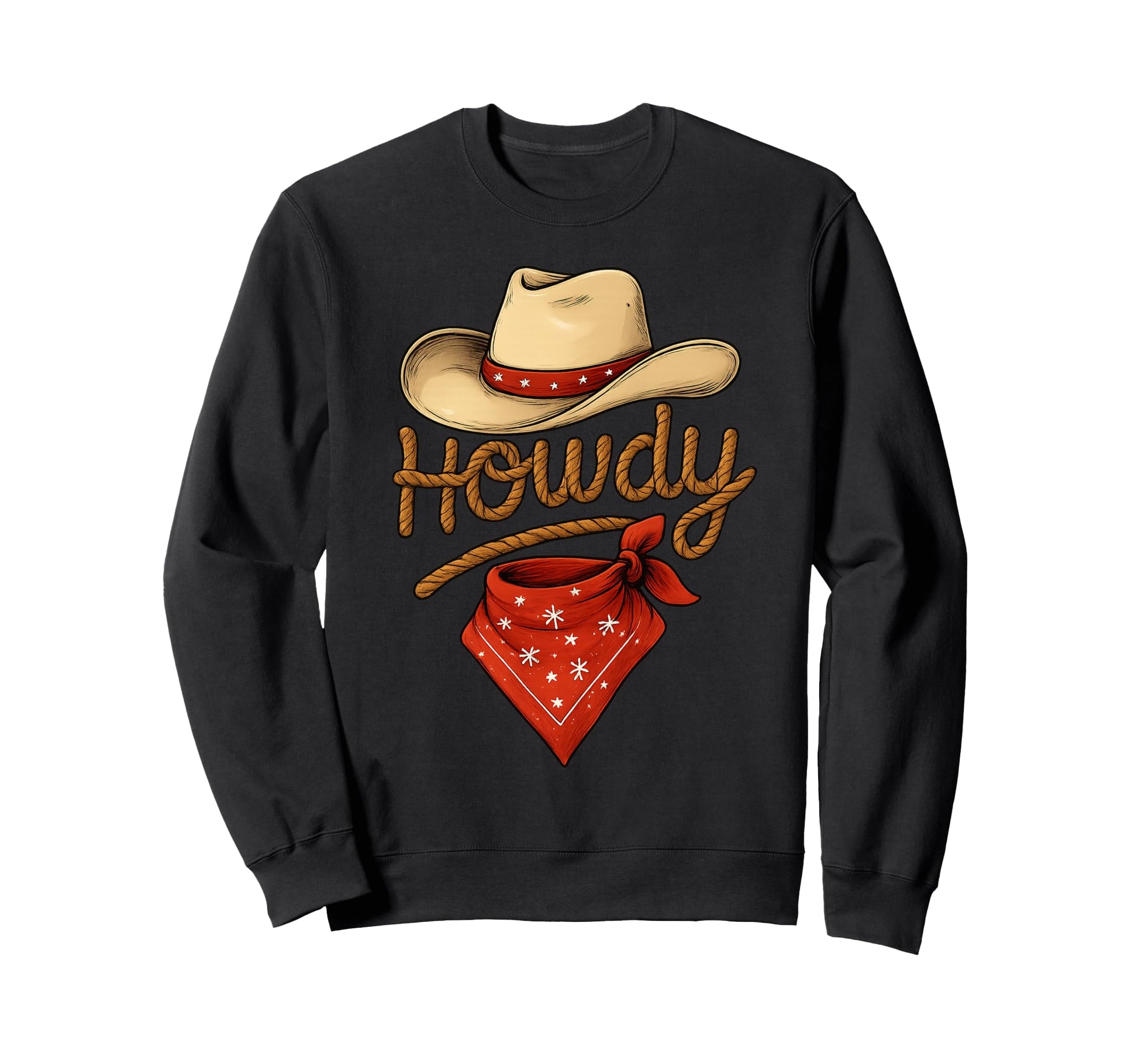 Howdy Western Funny Cowboy Or Cowgirl Sweatshirt - Aesthetic Graphic Unisex - T-Shirt, Sweatshirt, Hoodie