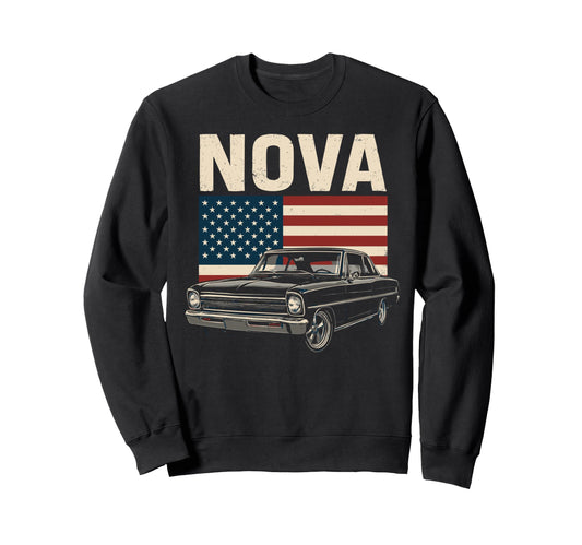 1966 1967 Nova Ss Patriotic Sweatshirt - Custom Art Print for Adults - T-Shirt, Sweatshirt, Hoodie