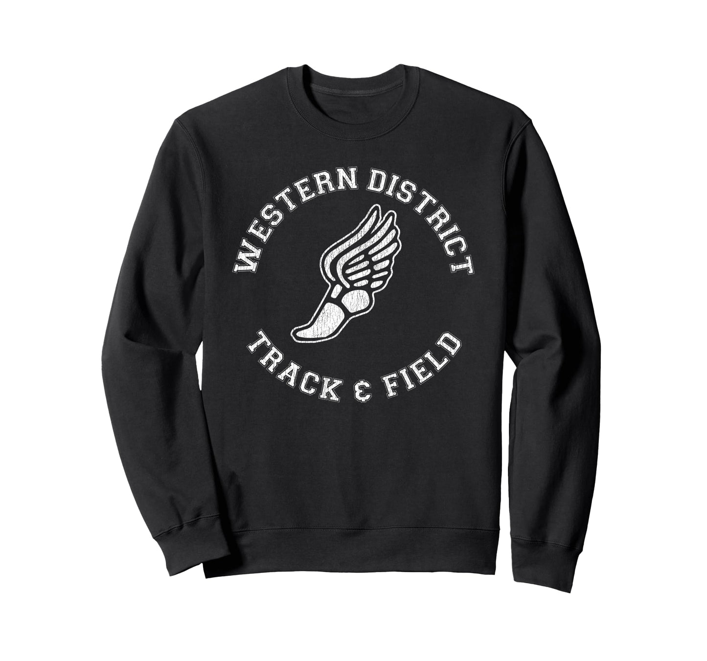 Western District Track Field Sweatshirt - Fun Novelty Design Men Women - T-Shirt, Sweatshirt, Hoodie