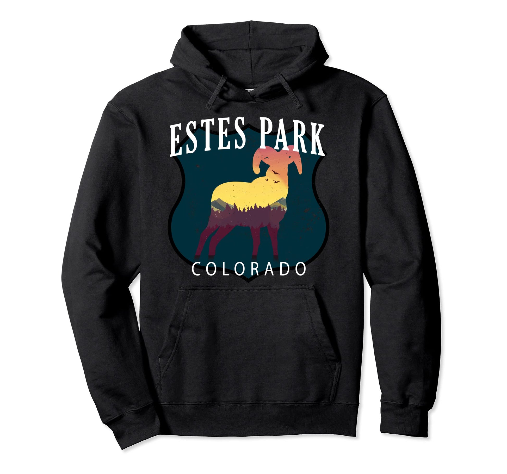 Colorado Mountain National Estes Park Hoodie - Trendy Graphic for Adults - T-Shirt, Sweatshirt, Hoodie
