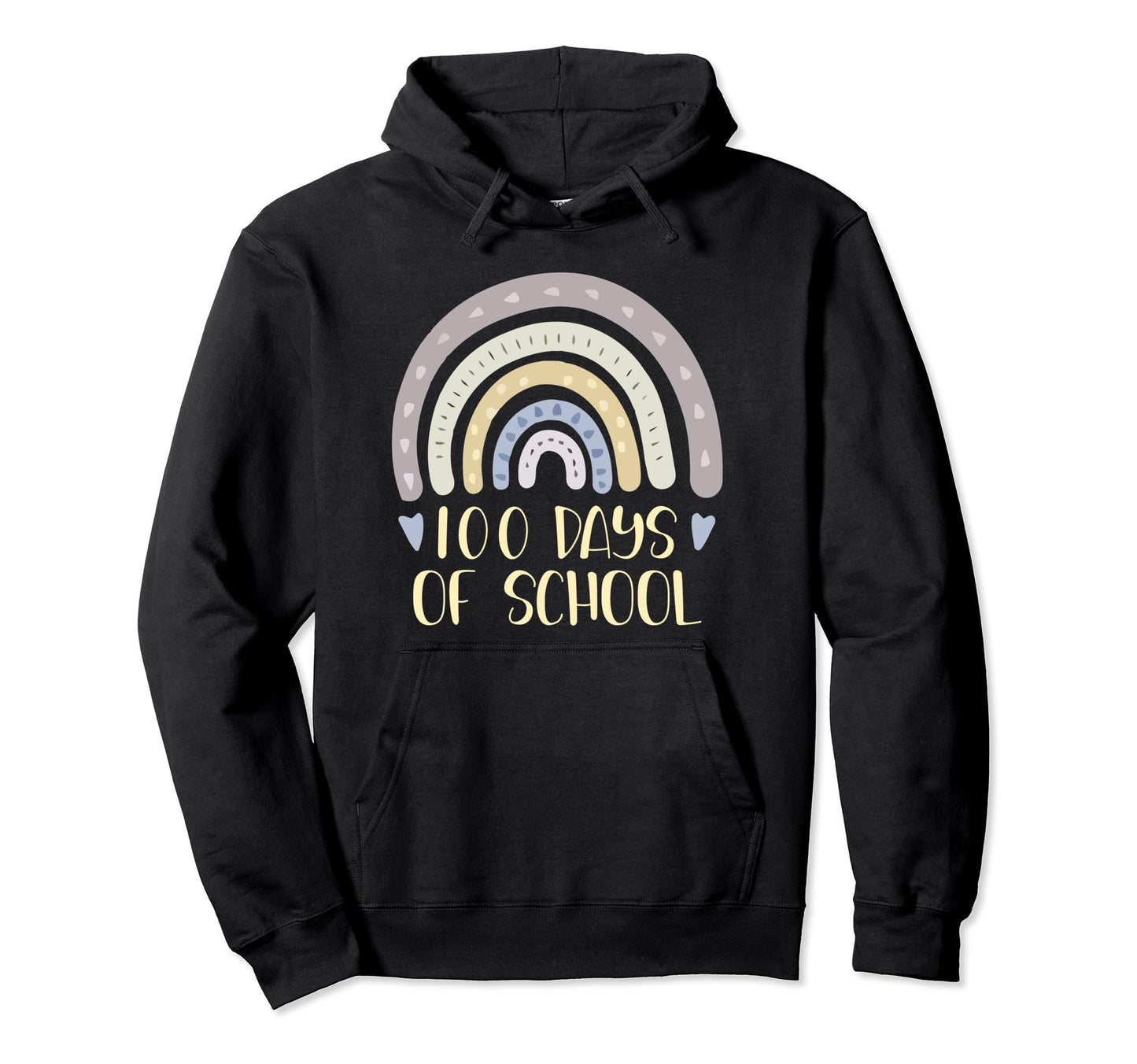 100 Days School Teacher Student Rainbow Hoodie - Graphic Print Men Women - T-Shirt, Sweatshirt, Hoodie