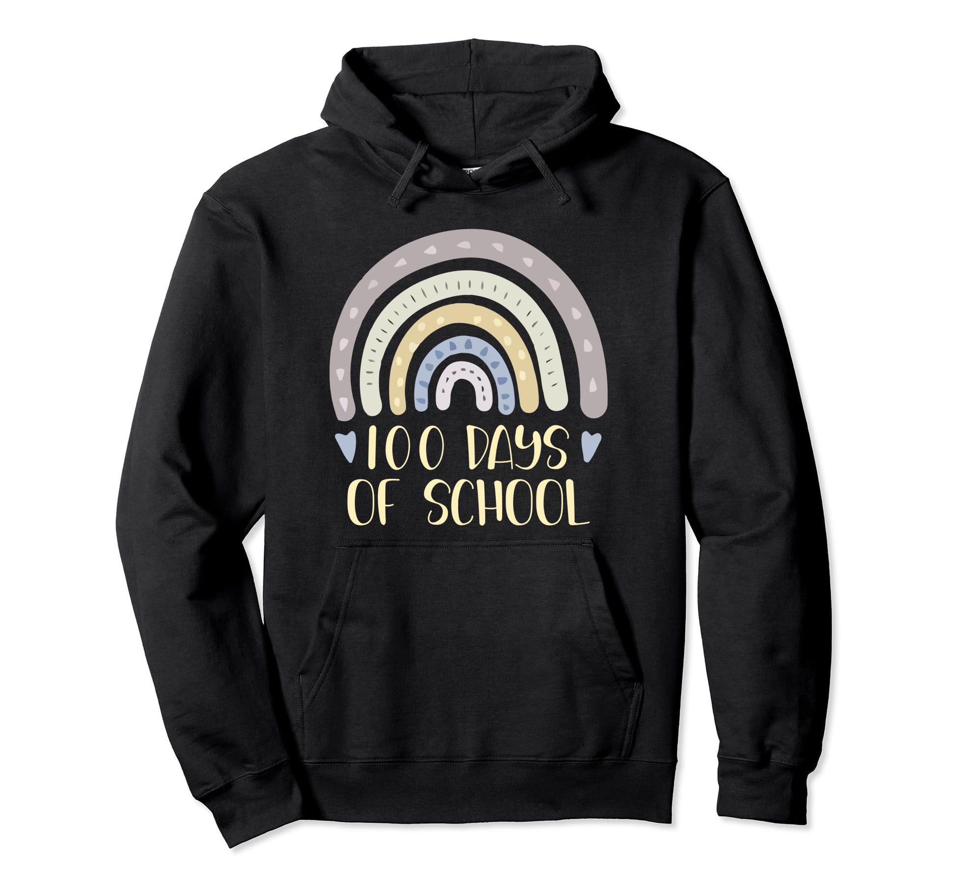 100 Days School Teacher Student Rainbow Hoodie - Graphic Print Men Women - T-Shirt, Sweatshirt, Hoodie
