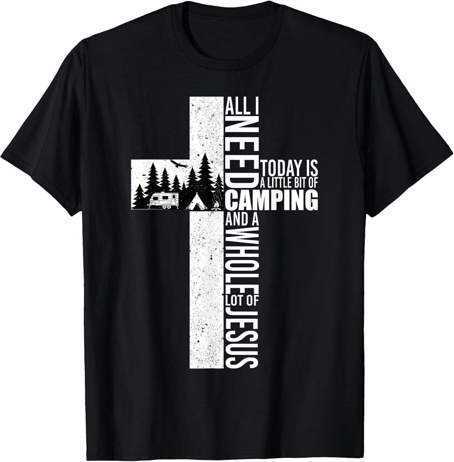 Love Camping And Jesus Funny - Adult & Kids T-Shirts, Sweatshirts & Hoodies apparel design preview 1