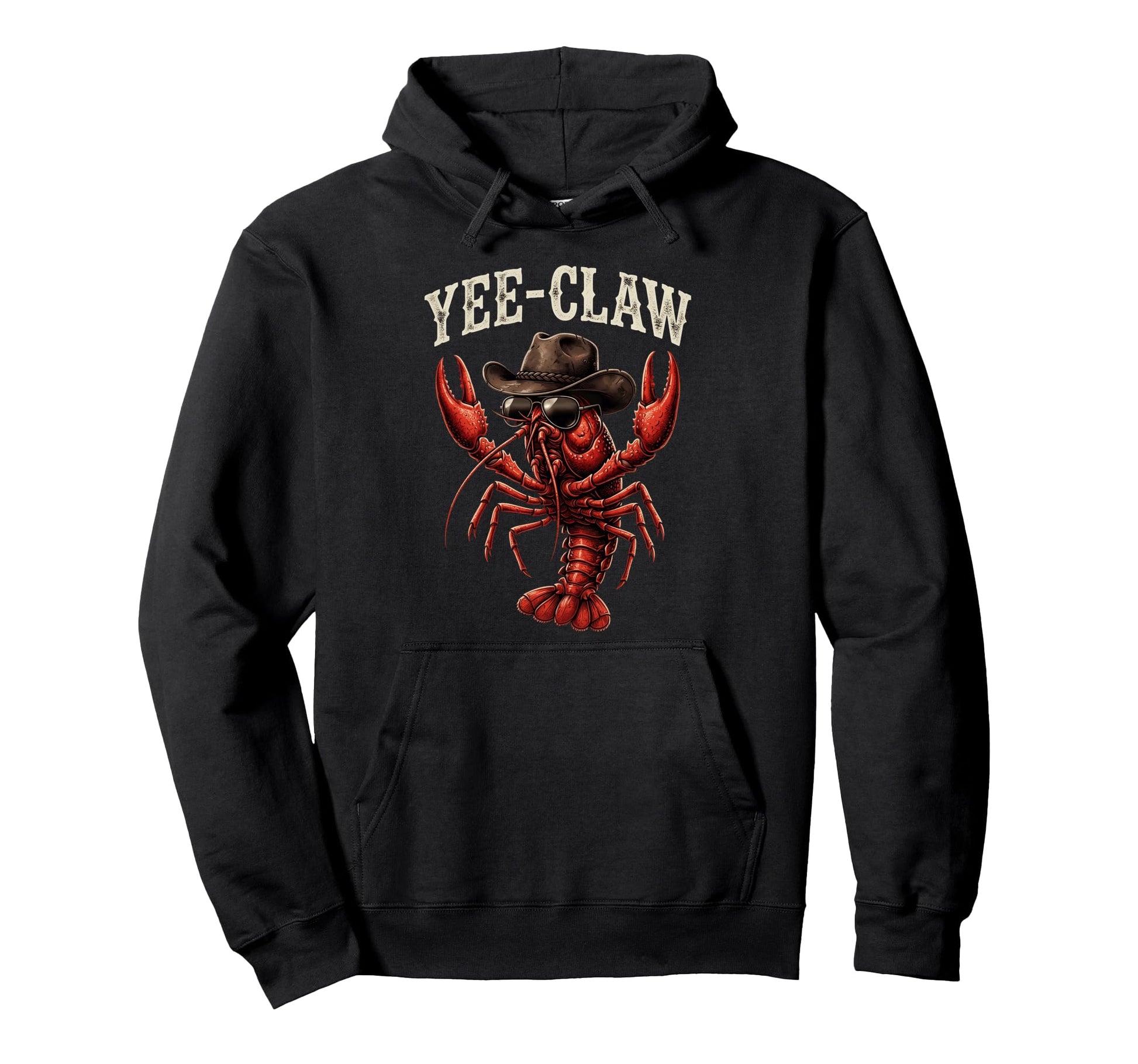 Yee Claw Crawfish Western Country Cowboy Hoodie - Graphic Print Men Women - T-Shirt, Sweatshirt, Hoodie