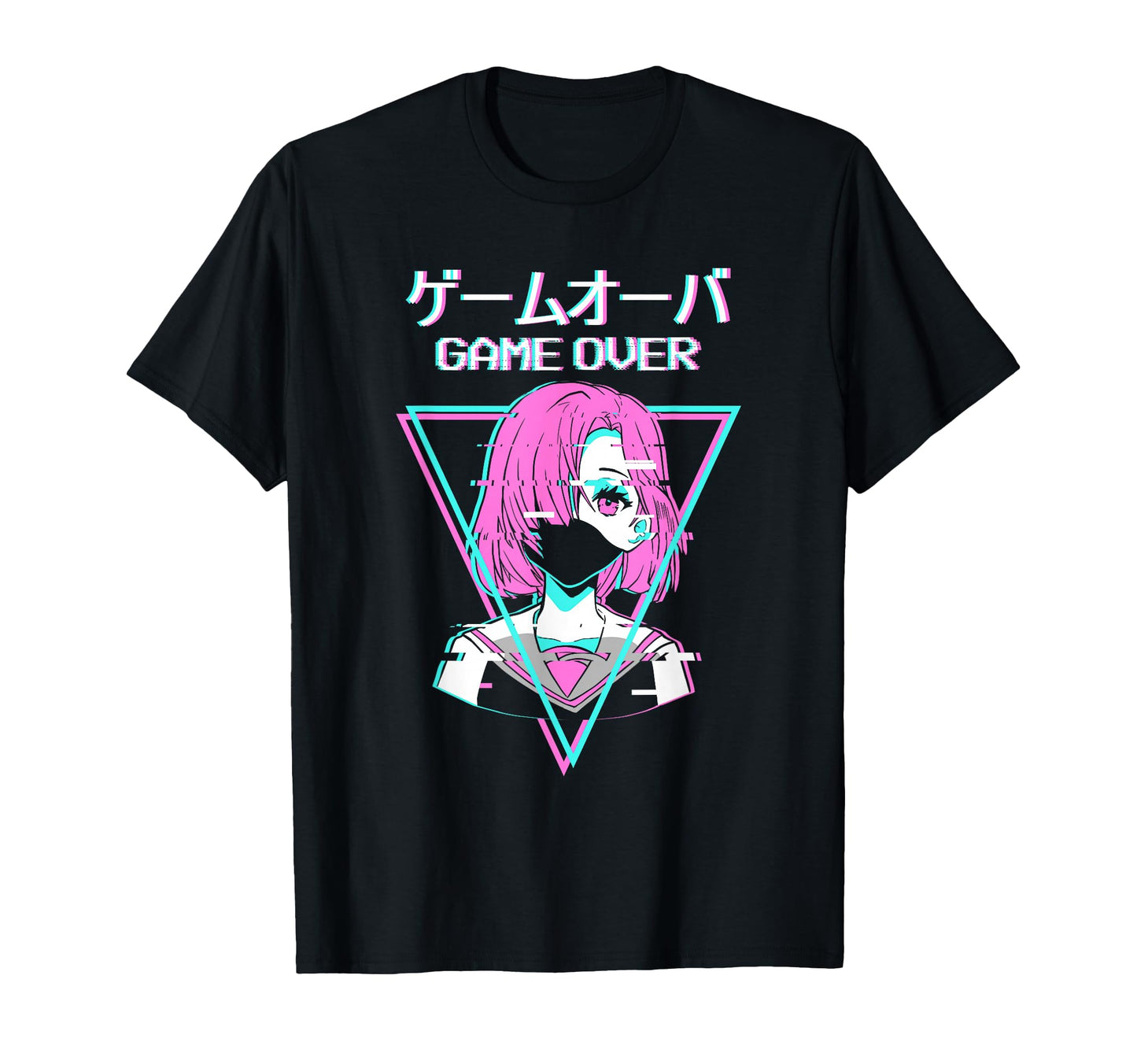 Game Over Anime Japanese Vaporwave T-Shirt - Novelty Apparel Men Women - T-Shirt, Sweatshirt, Hoodie