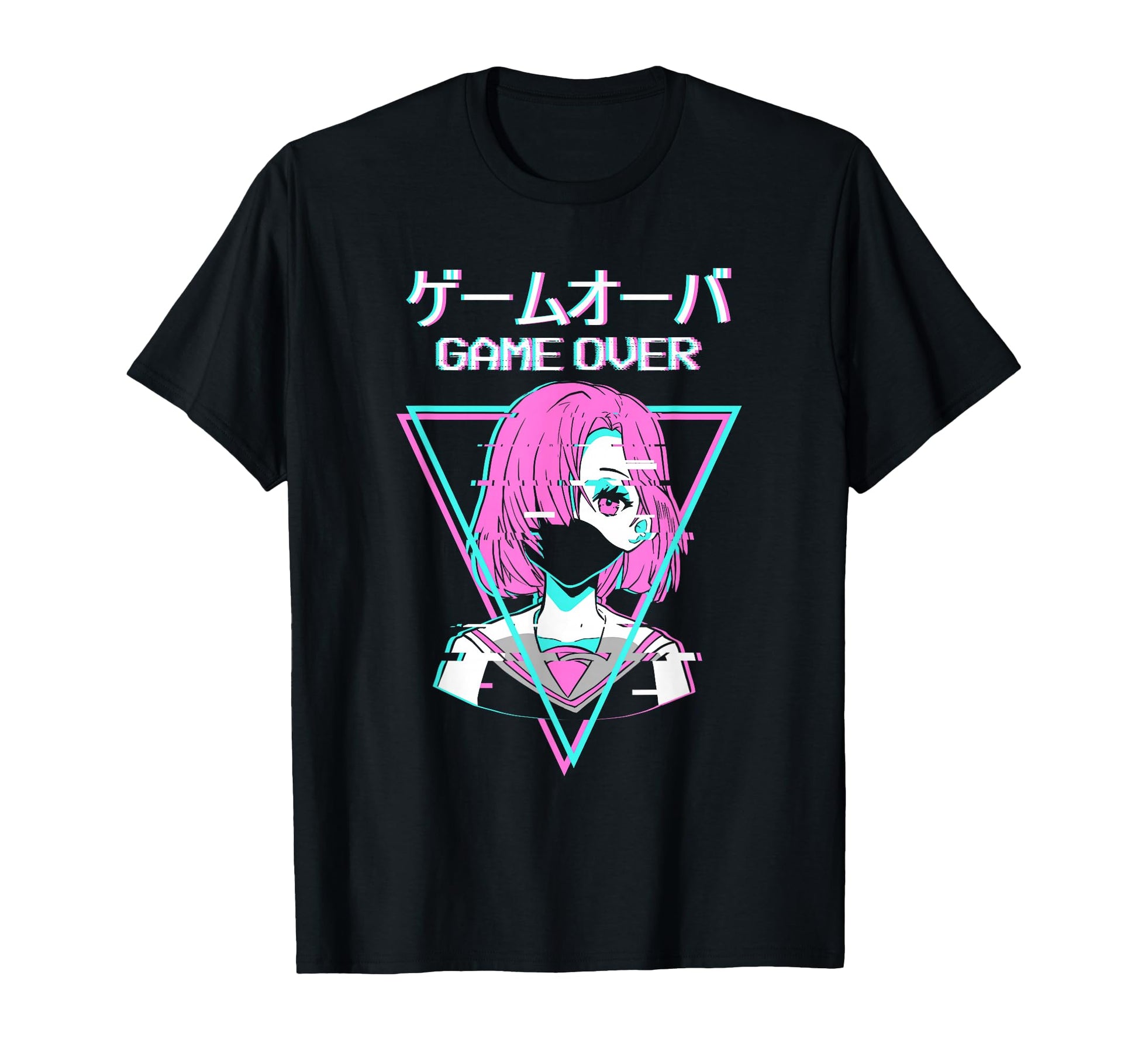 Game Over Anime Japanese Vaporwave T-Shirt - Novelty Apparel Men Women - T-Shirt, Sweatshirt, Hoodie
