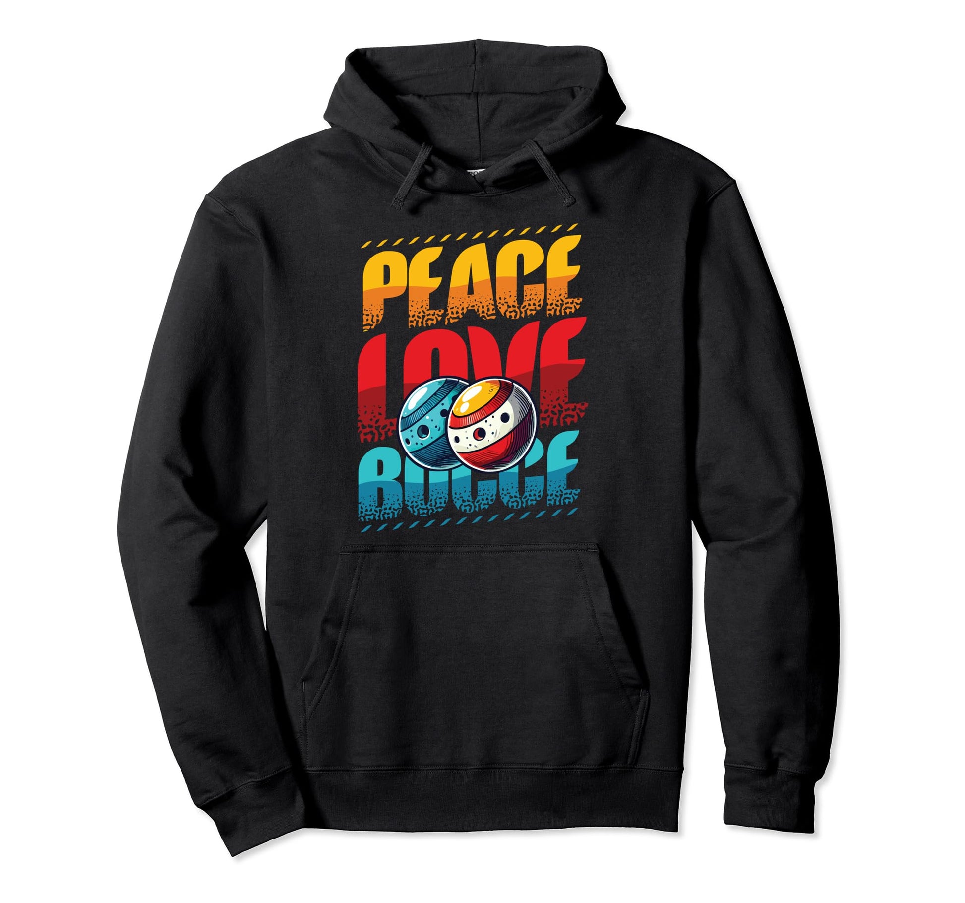 Peace Love Bocce Ball Enthusiast Sweatshirt - Unique Graphic for Adults - T-Shirt, Sweatshirt, Hoodie