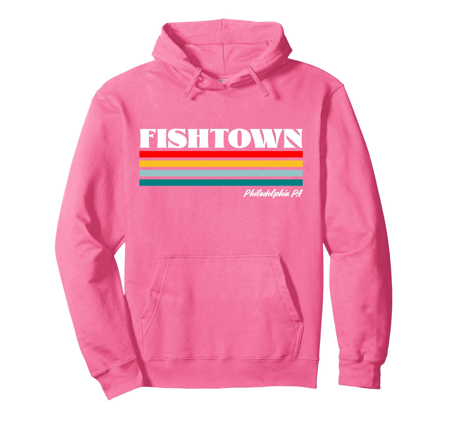 Fishtown Philadelphia Pa Rainbow Hoodie - Custom Art Print for Adults - T-Shirt, Sweatshirt, Hoodie