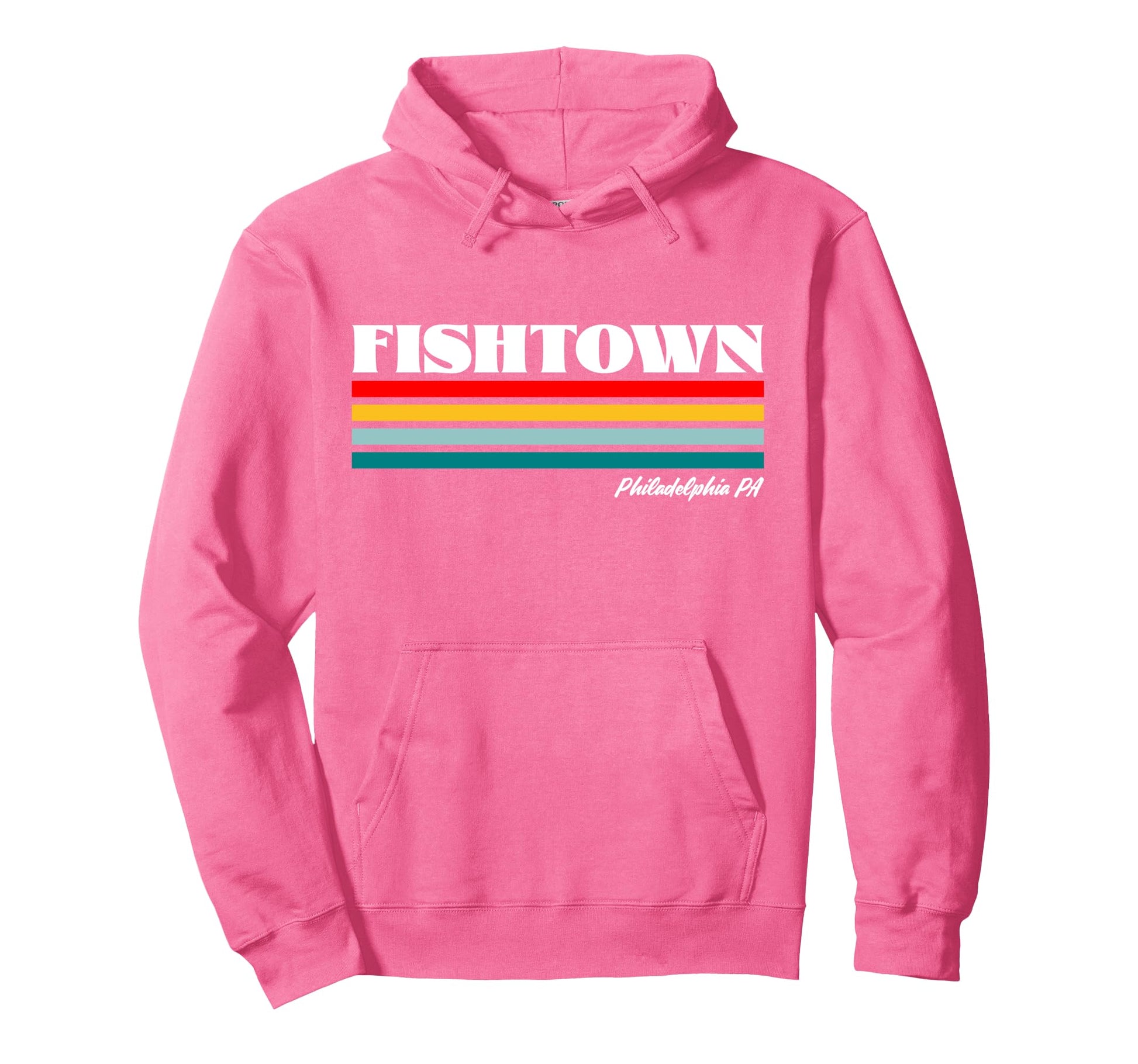 Fishtown Philadelphia Pa Rainbow Hoodie - Custom Art Print for Adults - T-Shirt, Sweatshirt, Hoodie