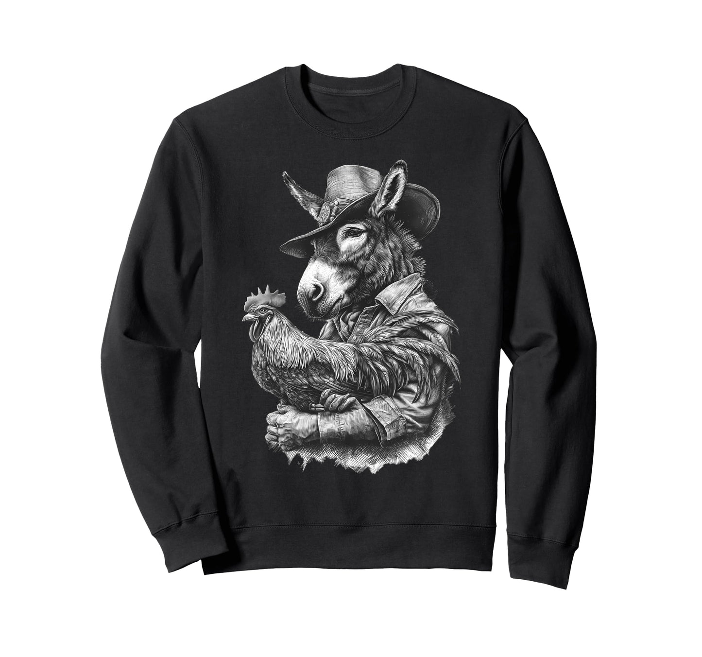 Donkey Cowboy Rodeo Cowgirl Sweatshirt - Streetwear Style Men Women - T-Shirt, Sweatshirt, Hoodie