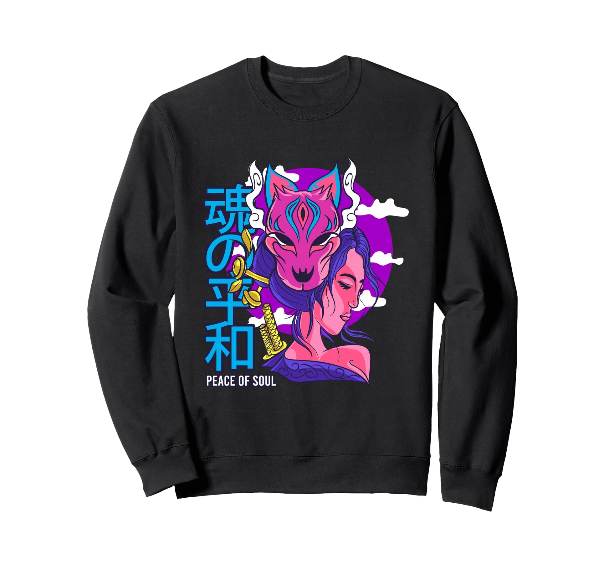 Japan Kitsune Fox Aesthetic Edgy Sweatshirt - Aesthetic Graphic Unisex - T-Shirt, Sweatshirt, Hoodie