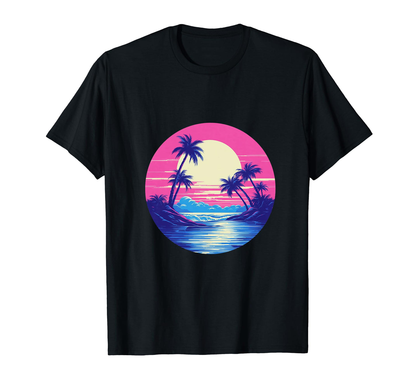 Vaporwave Landscape Aesthetic Art T-Shirt - Fun Novelty Design Unisex - T-Shirt, Sweatshirt, Hoodie