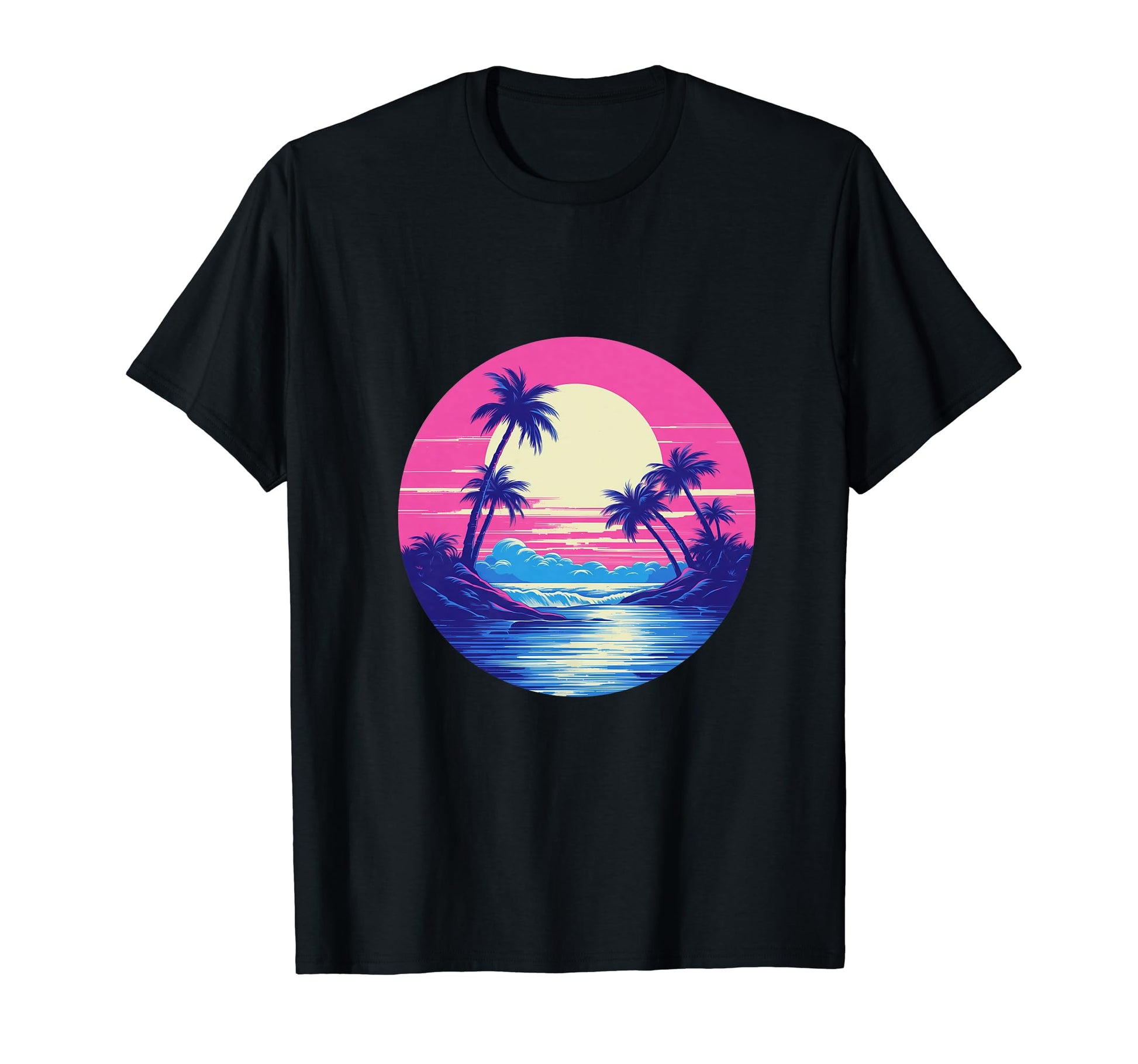 Vaporwave Landscape Aesthetic Art T-Shirt - Fun Novelty Design Unisex - T-Shirt, Sweatshirt, Hoodie