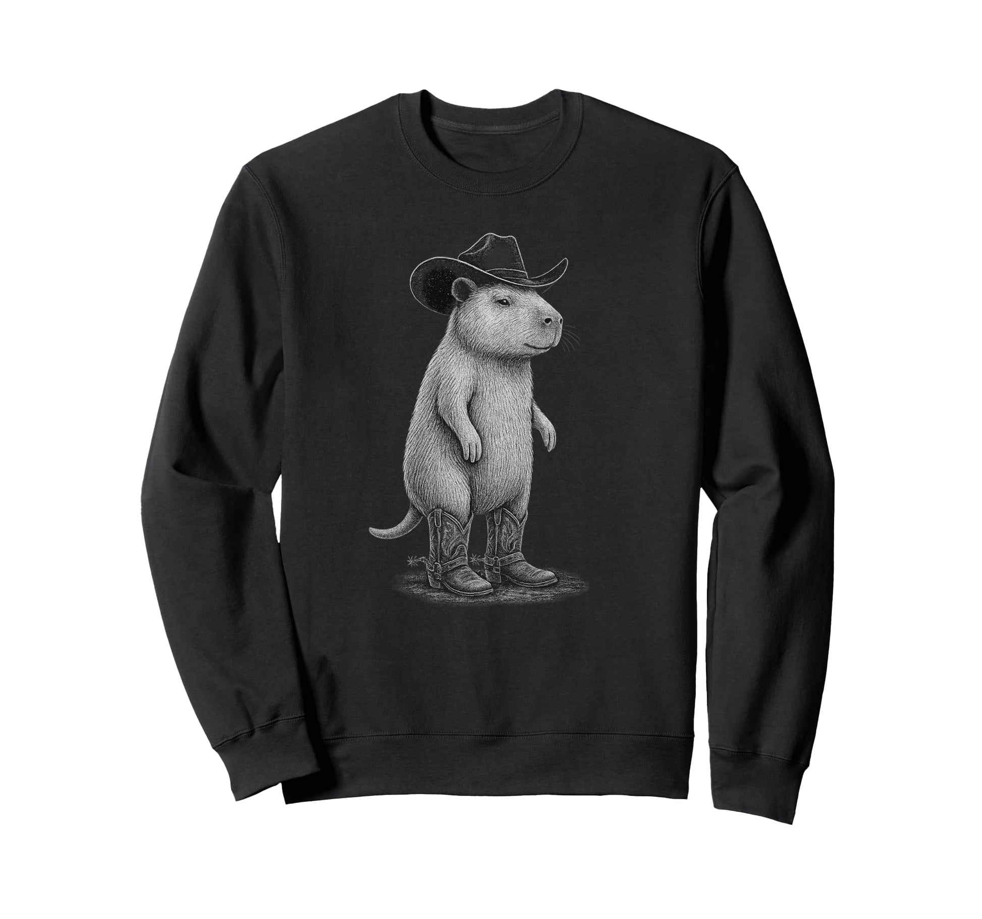 Howdy Capybara Cowboy Cowgirl Sweatshirt - Novelty Apparel Men Women - T-Shirt, Sweatshirt, Hoodie