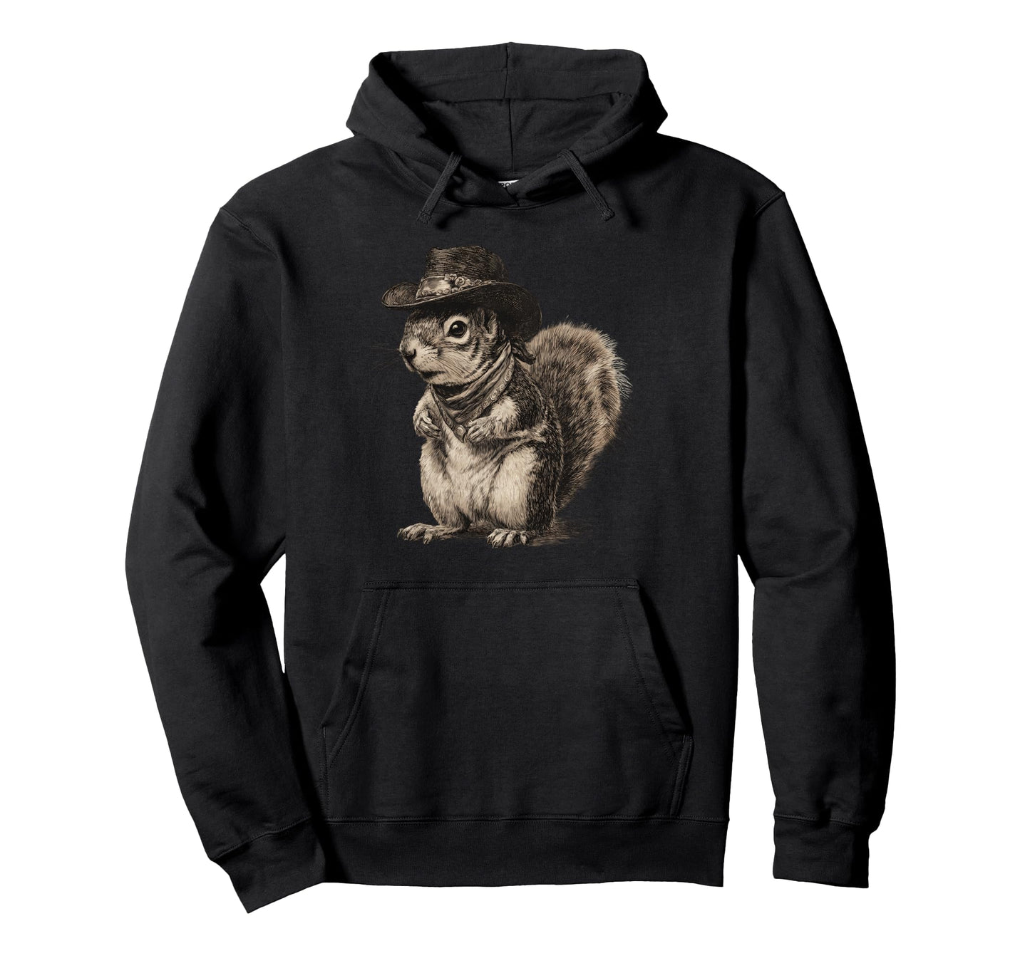 Country Cowboy Squirrel Rodeo Cowgirl Western Hoodie - Graphic Print Unisex - T-Shirt, Sweatshirt, Hoodie
