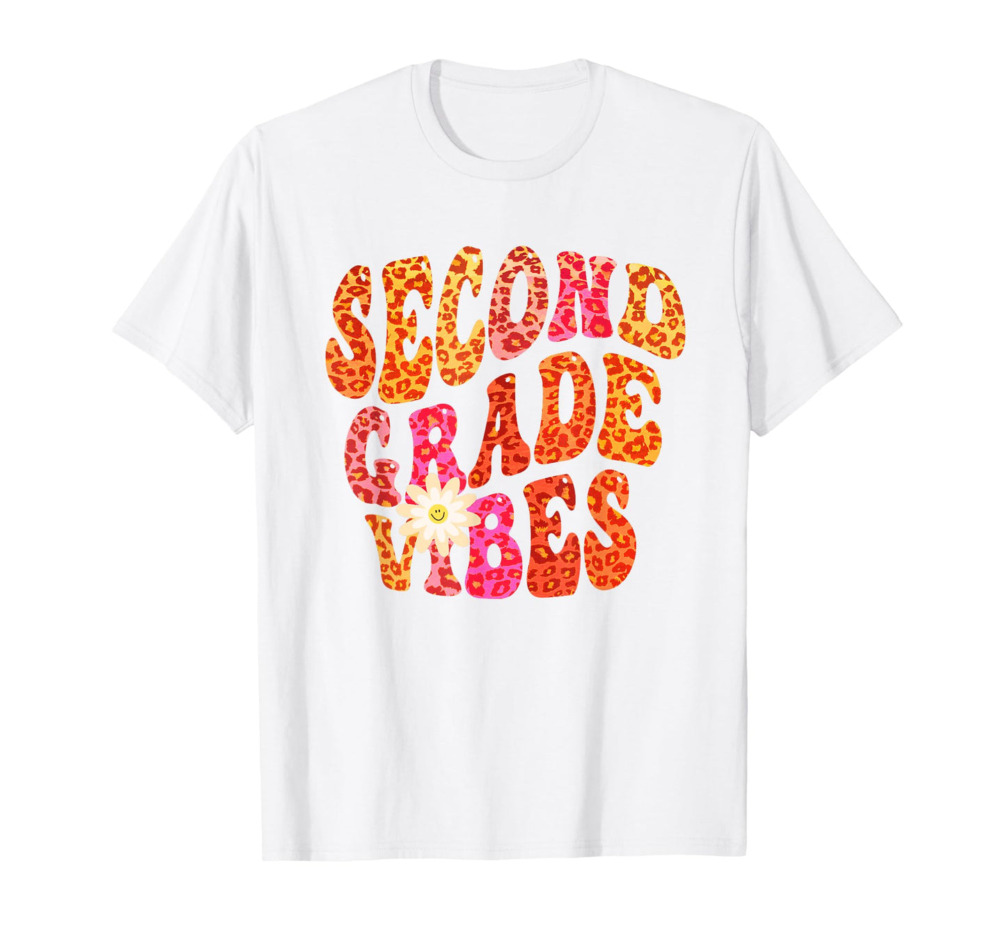 Autumn Second Grade Vibes Teacher Peace T-Shirt - Graphic Print Unisex - T-Shirt, Sweatshirt, Hoodie