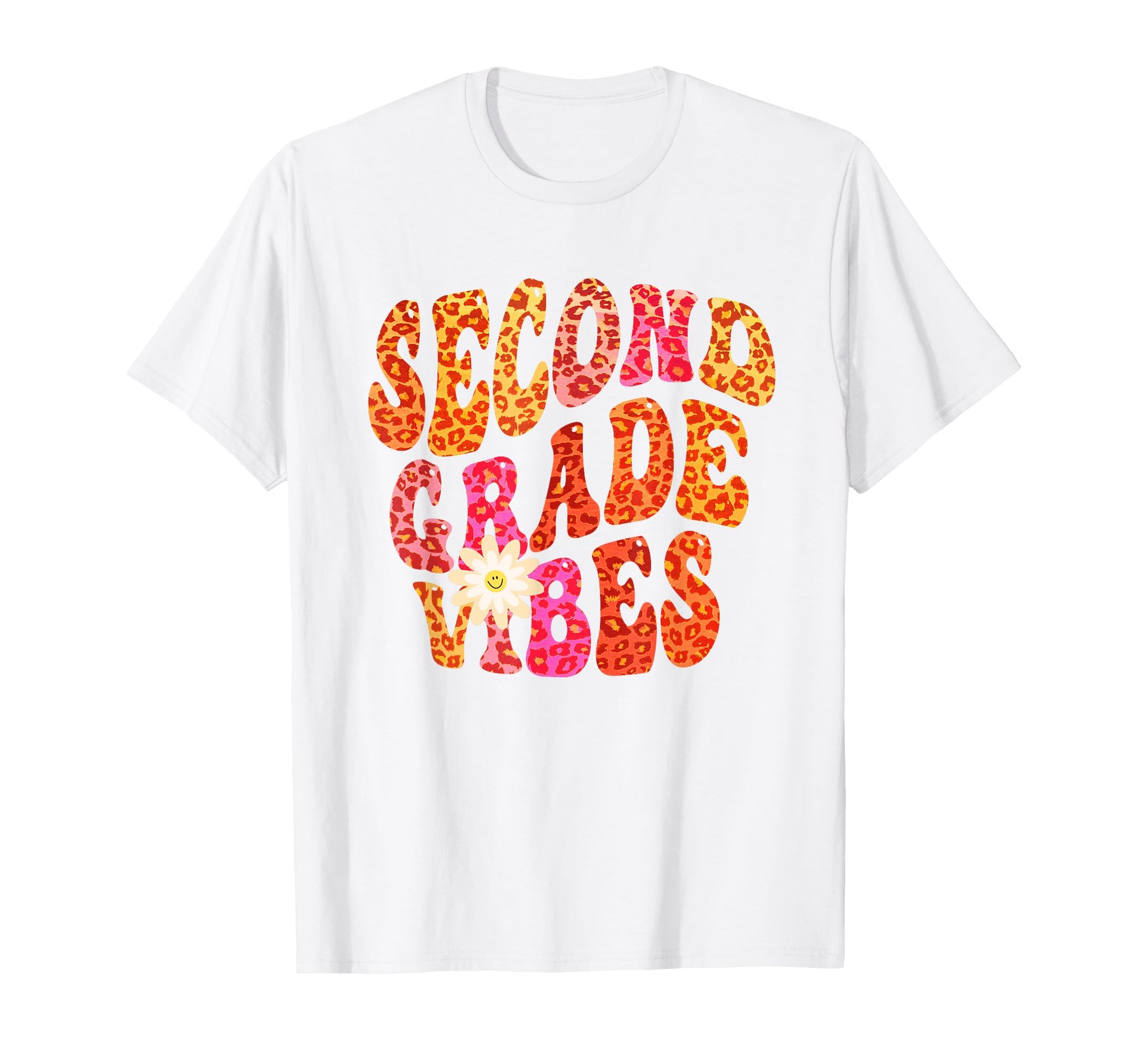 Autumn Second Grade Vibes Teacher Peace T-Shirt - Graphic Print Unisex - T-Shirt, Sweatshirt, Hoodie