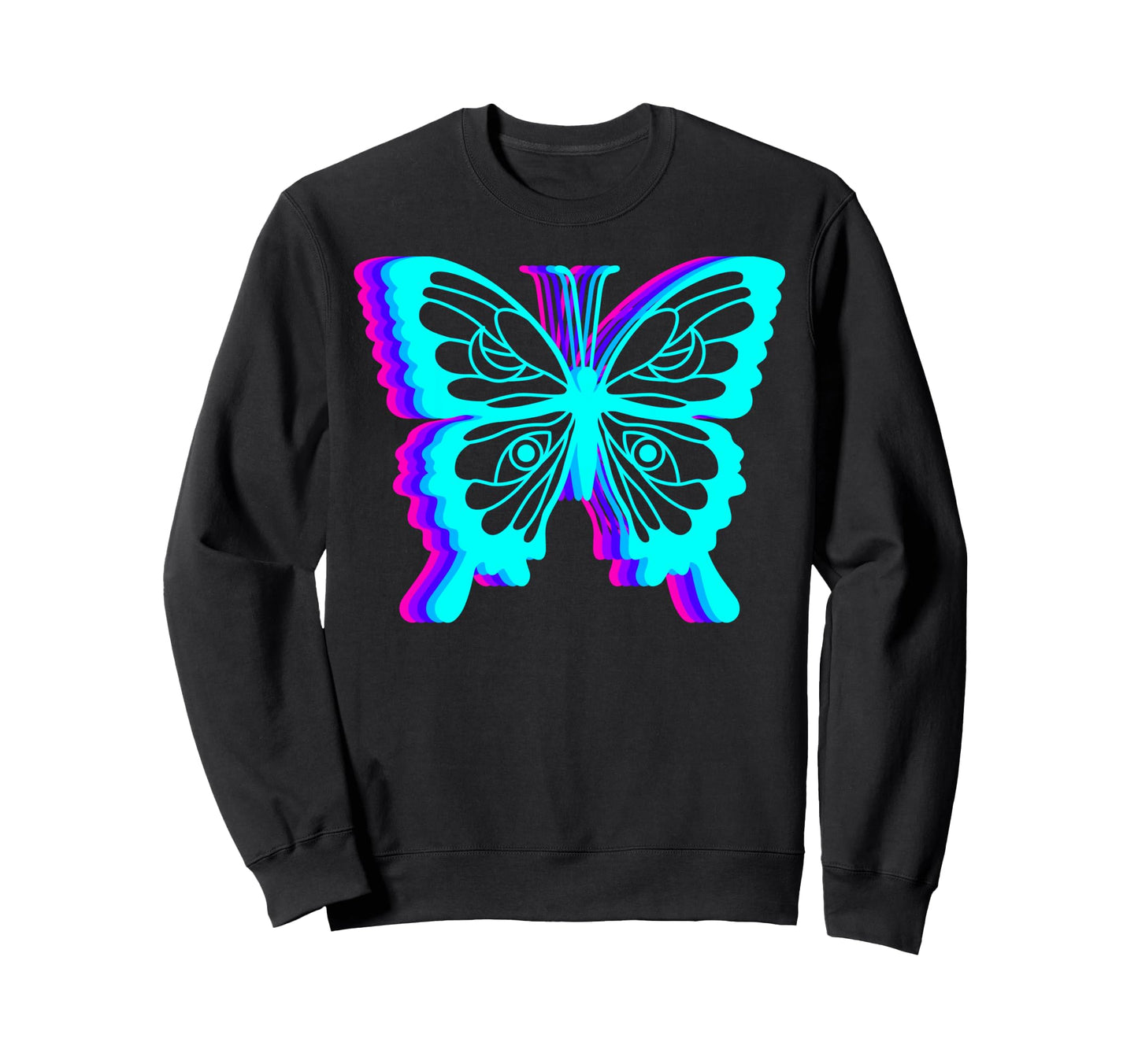Butterfly Insect Vaporwave Sweatshirt - Unique Graphic Men Women - T-Shirt, Sweatshirt, Hoodie