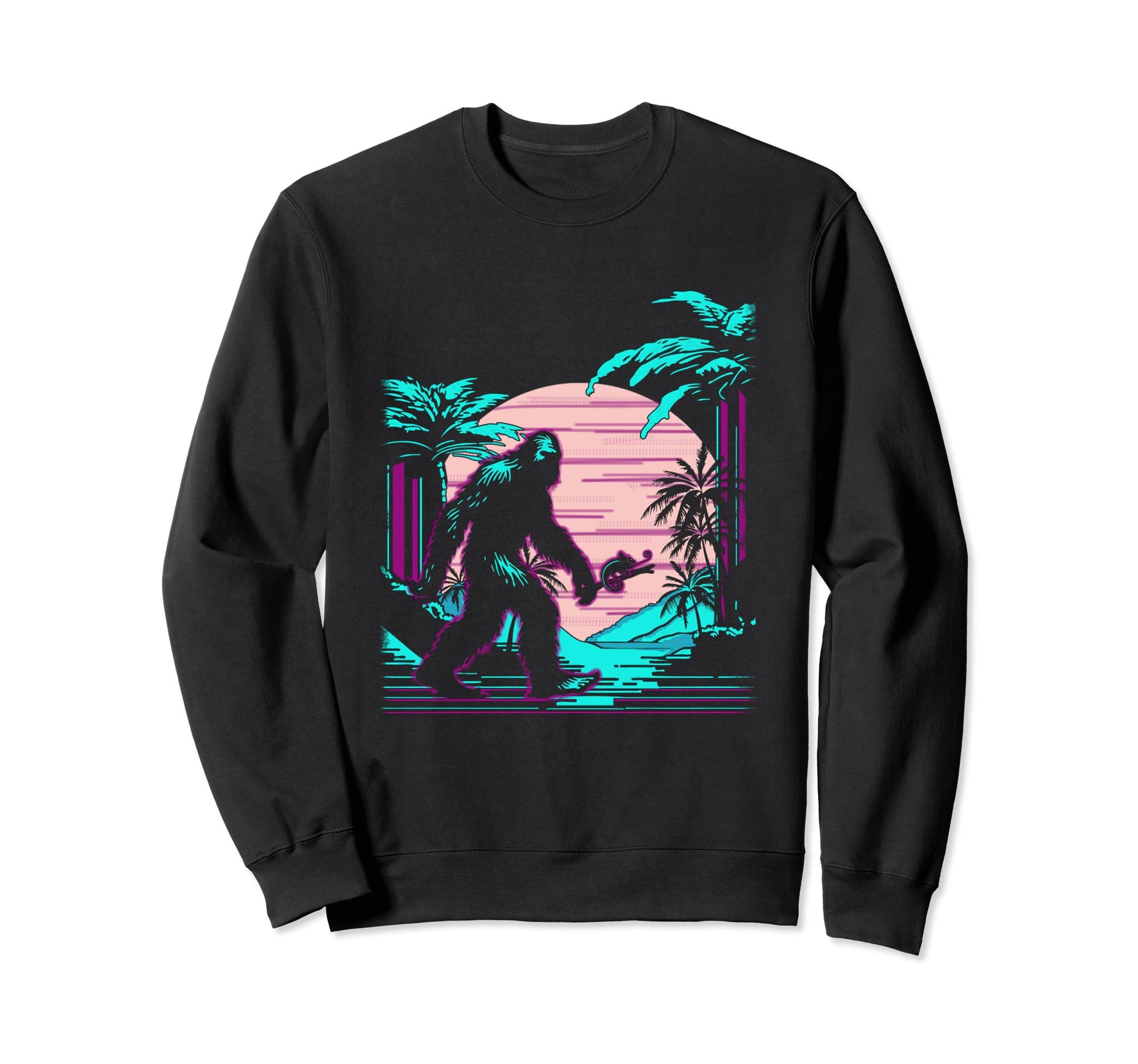 Bigfoot Vaporwave Aesthetic 90S Sweatshirt - Aesthetic Graphic for Adults - T-Shirt, Sweatshirt, Hoodie