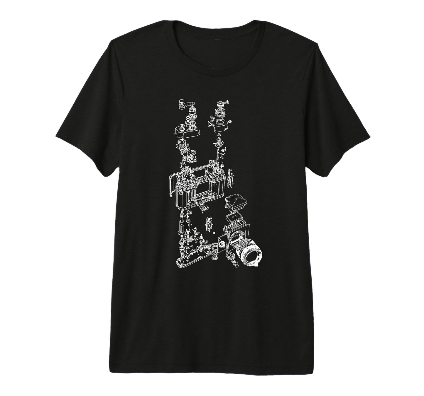 Film Camera Diagram Photography Tri Blend T-Shirt - Minimalist Print Unisex - T-Shirt, Sweatshirt, Hoodie