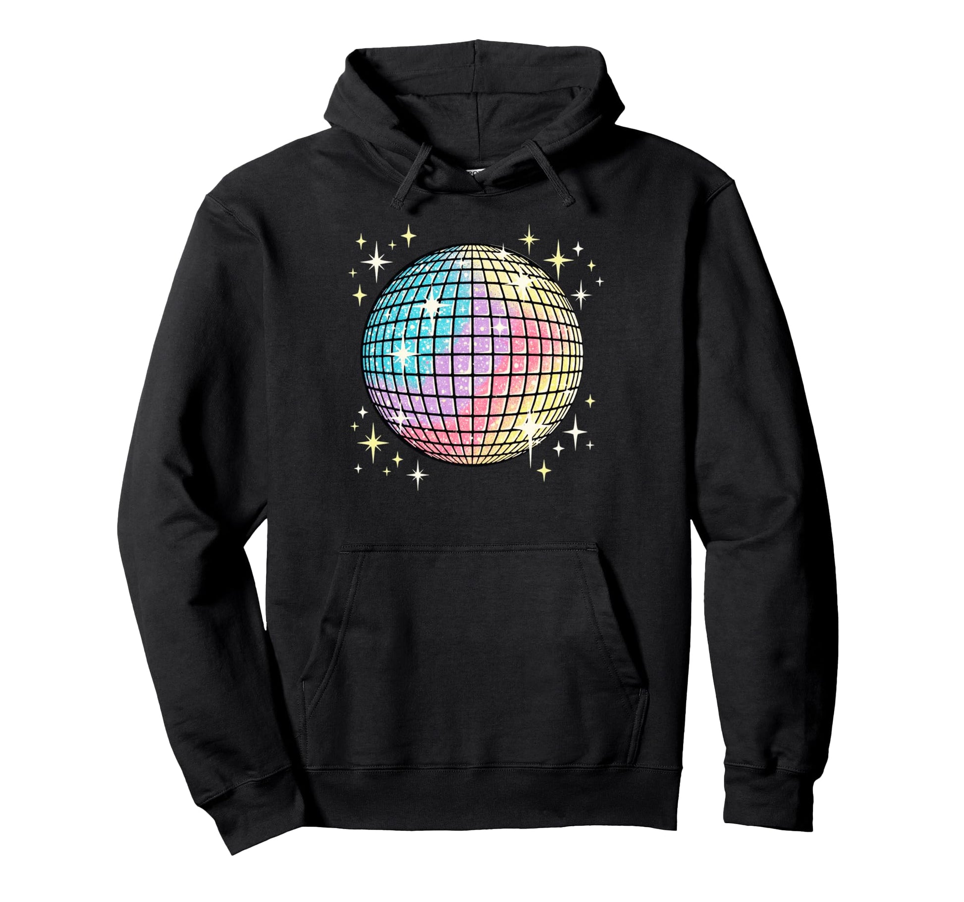 Rainbow Disco Party Ball Hoodie - Streetwear Style Unisex - T-Shirt, Sweatshirt, Hoodie
