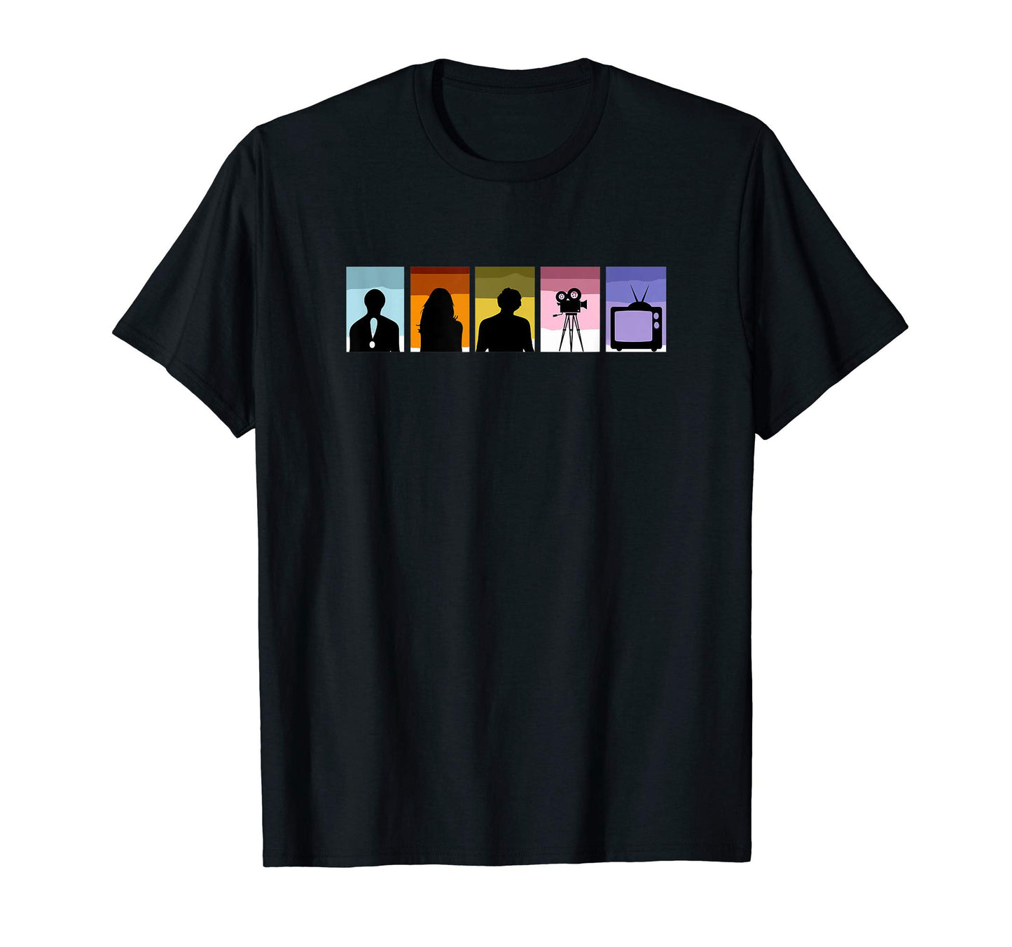 Person Camera Tv Rainbow T-Shirt - Casual Everyday Wear for Adults - T-Shirt, Sweatshirt, Hoodie