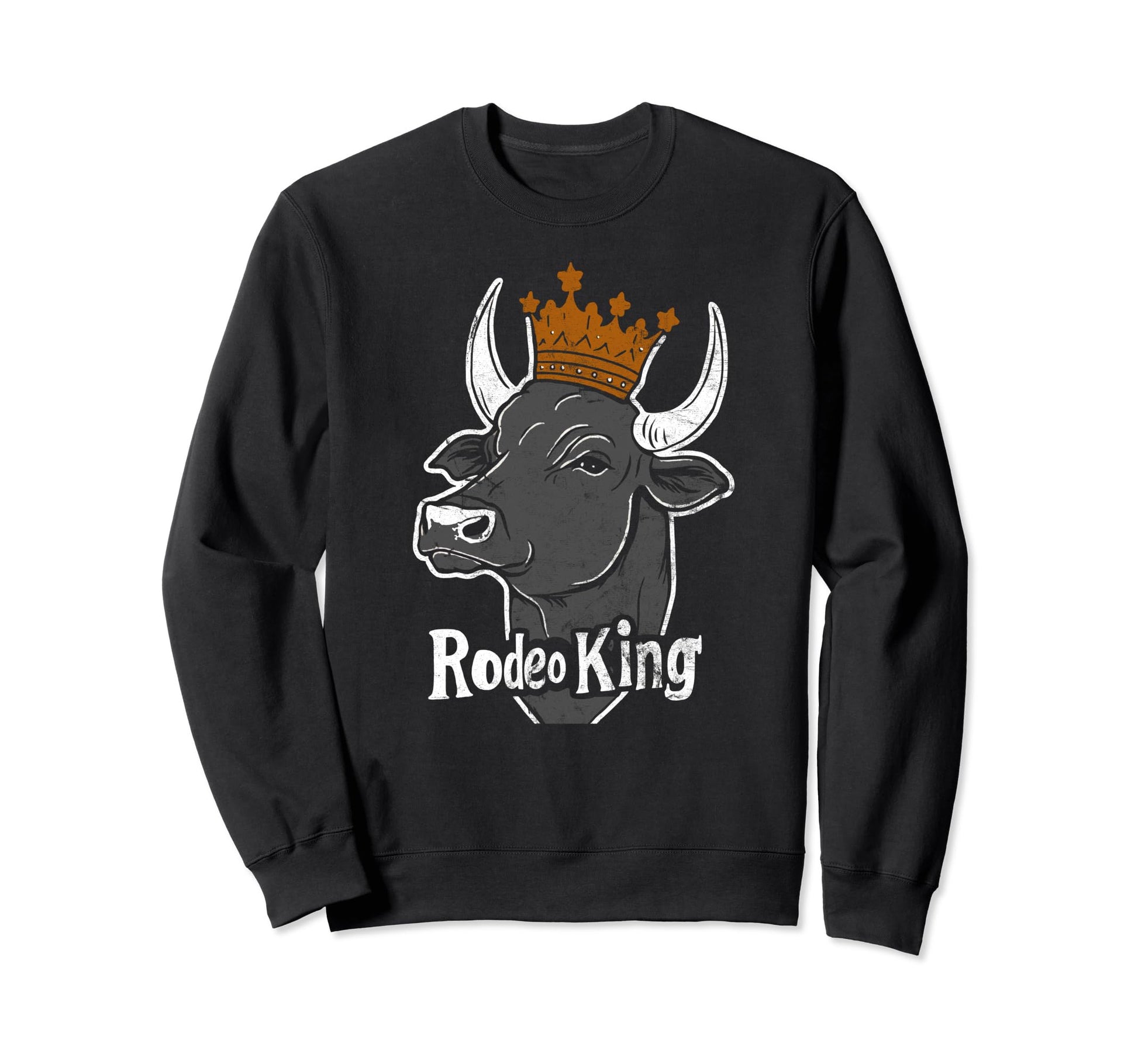 Rodeo King Wild West Mens Cowboy Bull Sweatshirt - Minimalist Print Unisex - T-Shirt, Sweatshirt, Hoodie