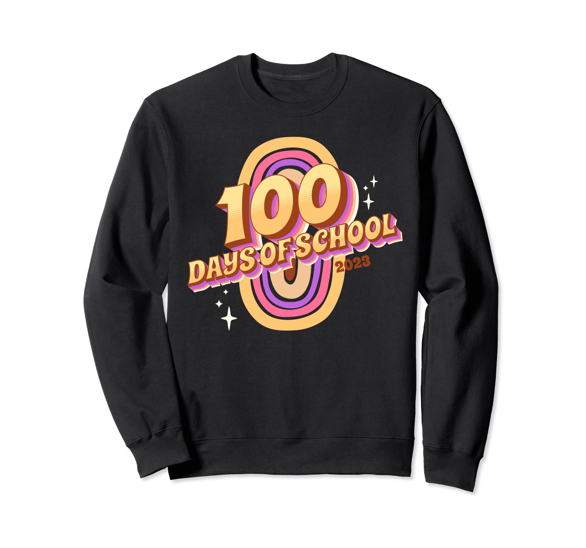 100 Days School 2023 70S Groovy Sweatshirt - Streetwear Style Men Women - T-Shirt, Sweatshirt, Hoodie