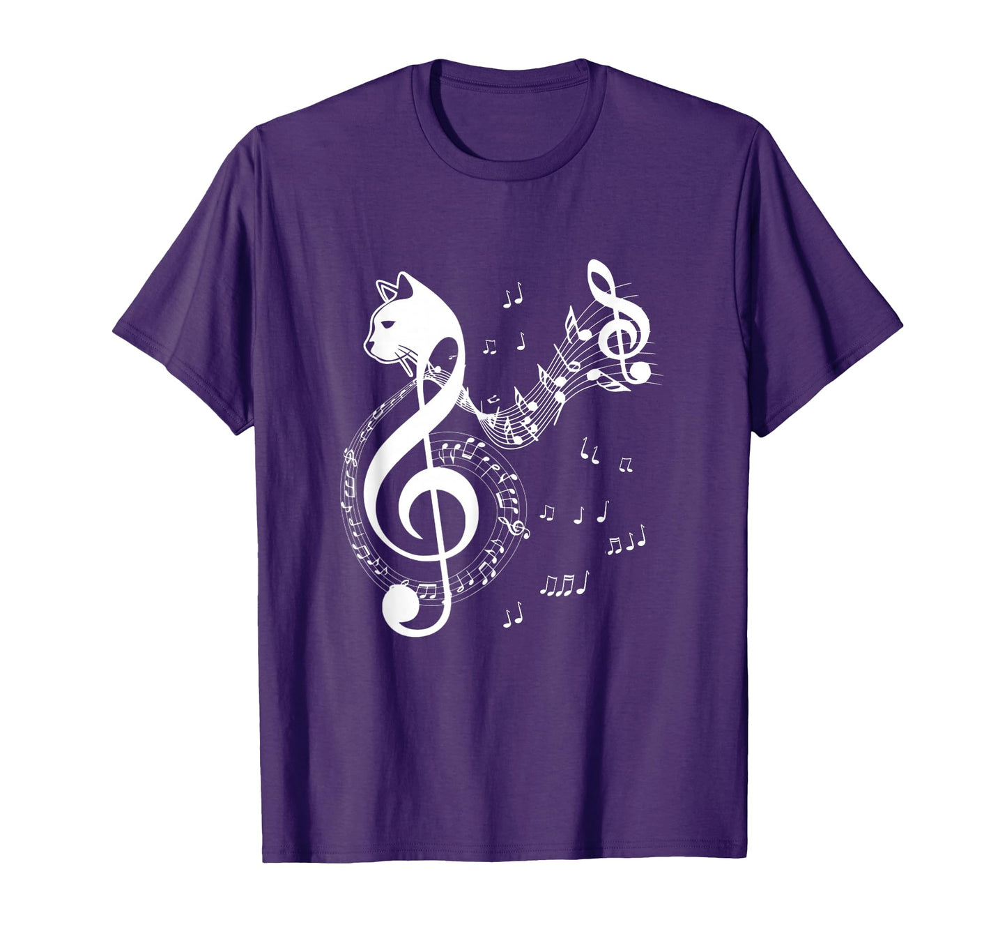 Music Cats Lover Treble Clef T-Shirt - Casual Everyday Wear for Adults - T-Shirt, Sweatshirt, Hoodie