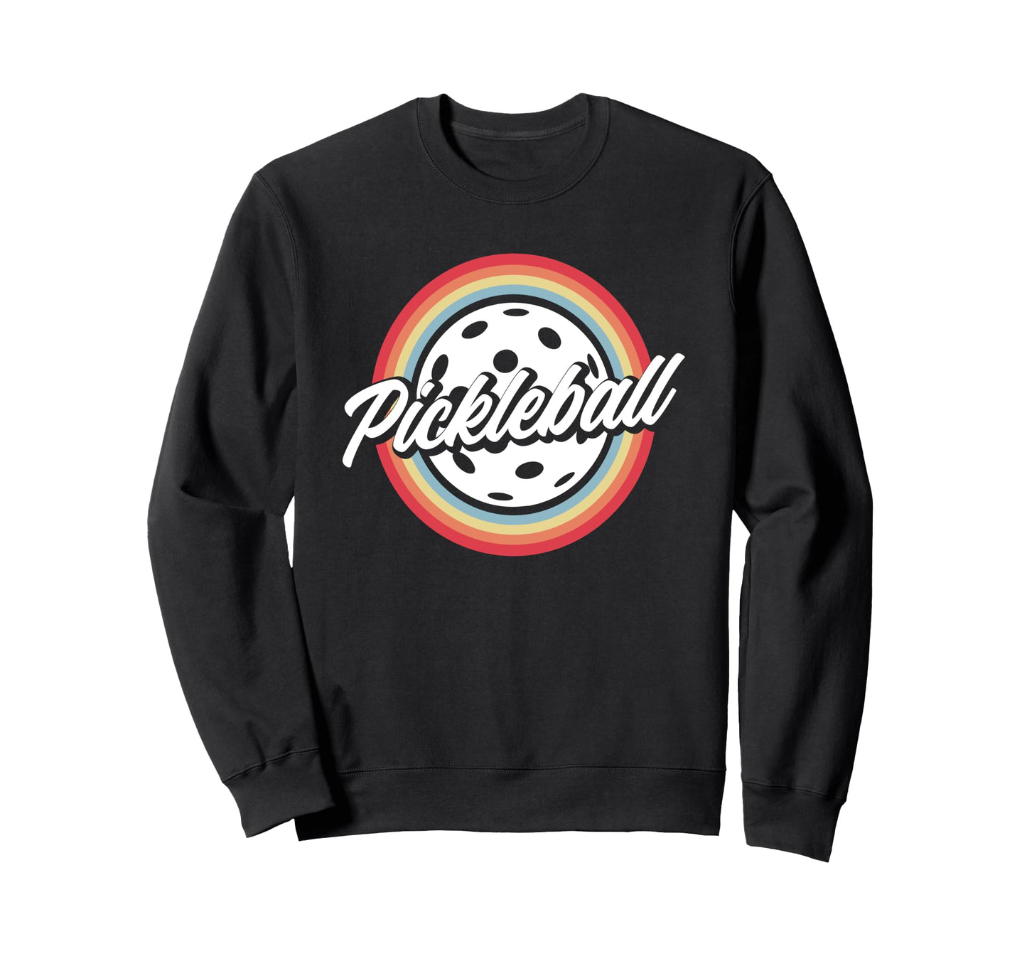 Pickleball Rainbow Sport Enthusiasts Sweatshirt - Graphic Print Men Women - T-Shirt, Sweatshirt, Hoodie