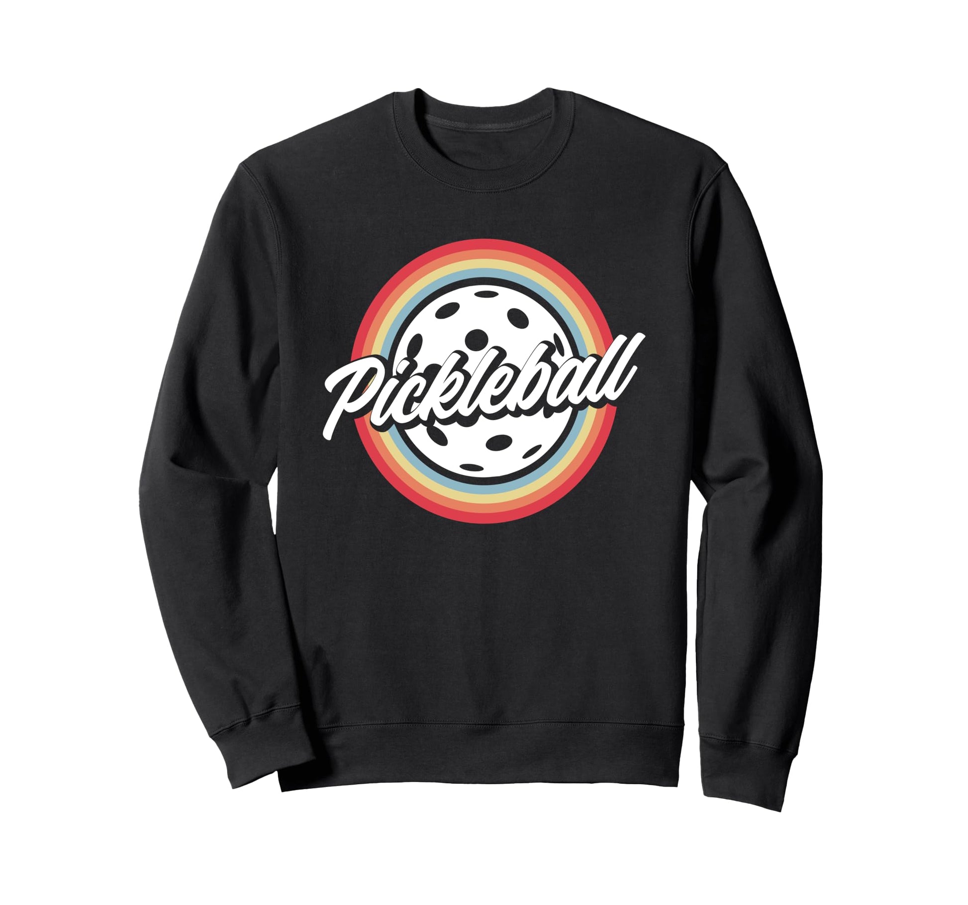 Pickleball Rainbow Sport Enthusiasts Sweatshirt - Graphic Print Men Women - T-Shirt, Sweatshirt, Hoodie