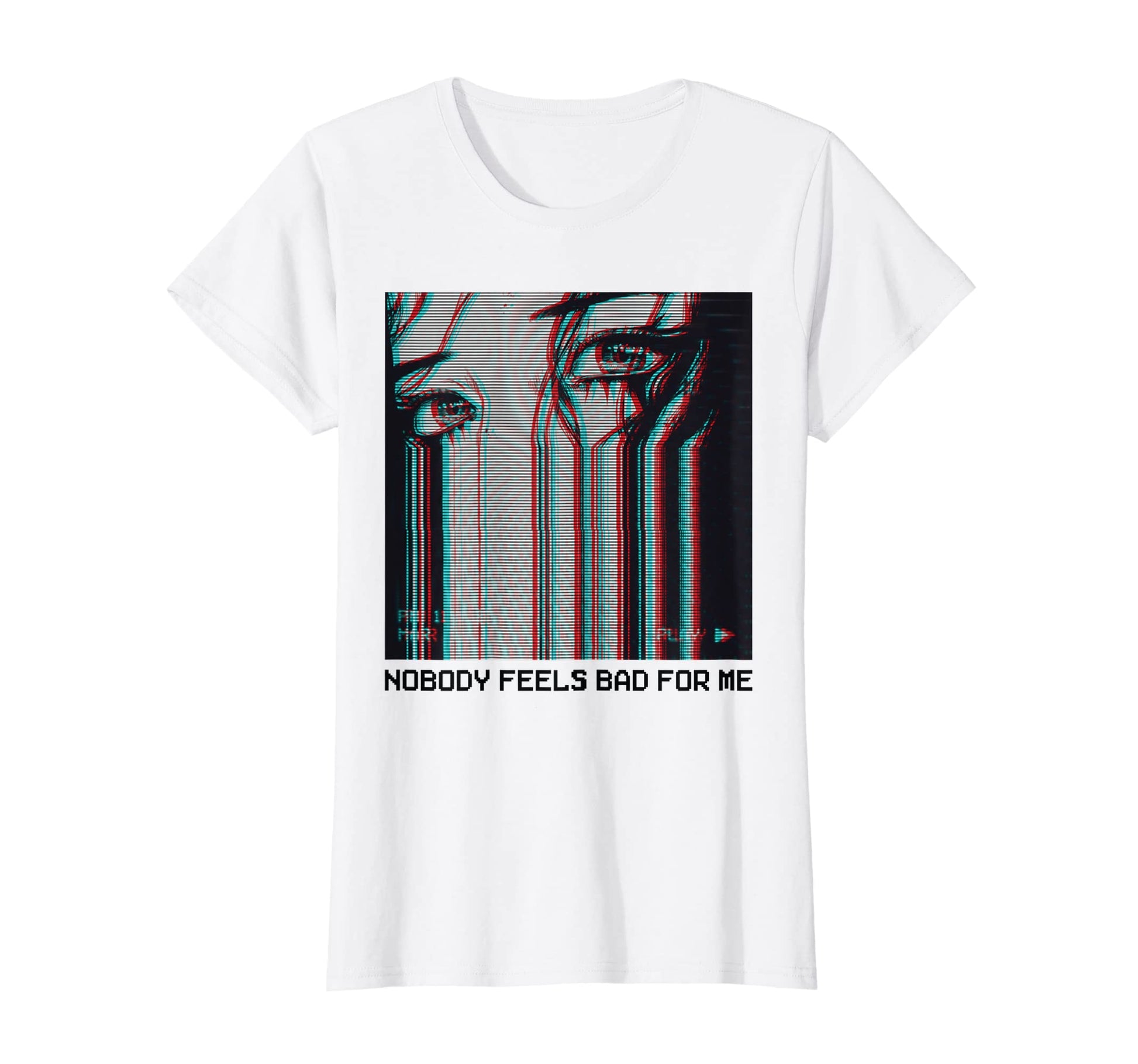 Womens Nobody Feels Bad Me Vaporwave T-Shirt - Custom Art Print Unisex - T-Shirt, Sweatshirt, Hoodie
