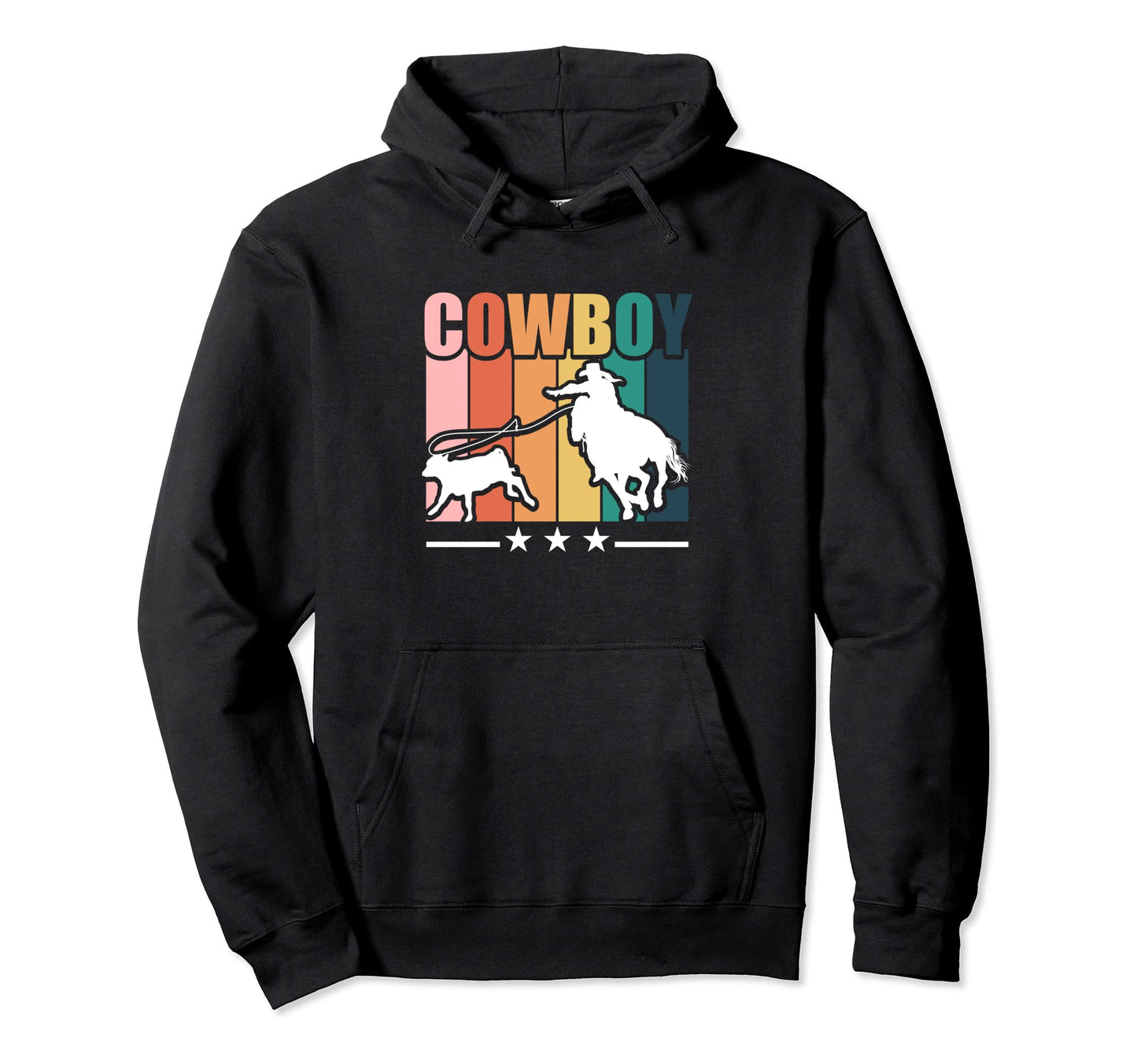 Calf Roping Horse And Cowboy Cowboy Hoodie - Novelty Apparel Unisex - T-Shirt, Sweatshirt, Hoodie
