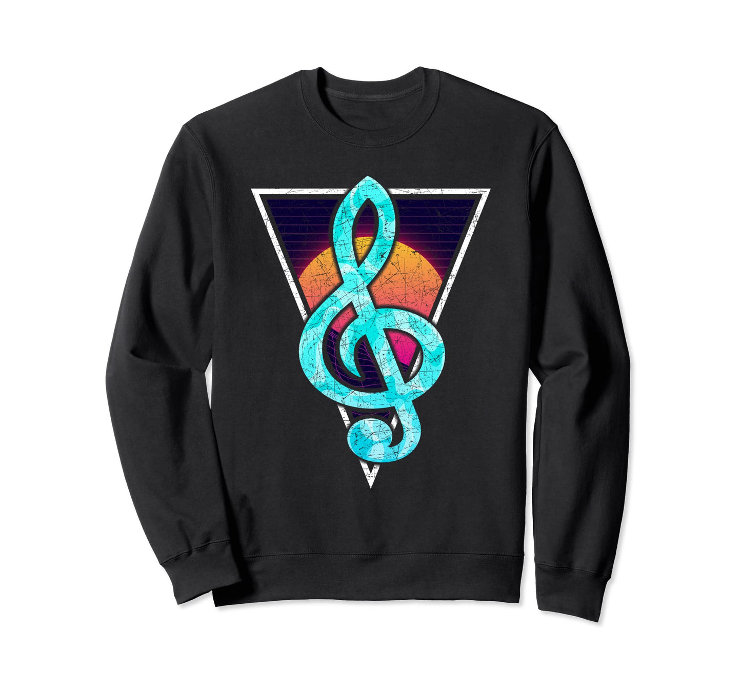 90S Art Music Lover Treble Clef Sweatshirt - Trendy Graphic Unisex - T-Shirt, Sweatshirt, Hoodie