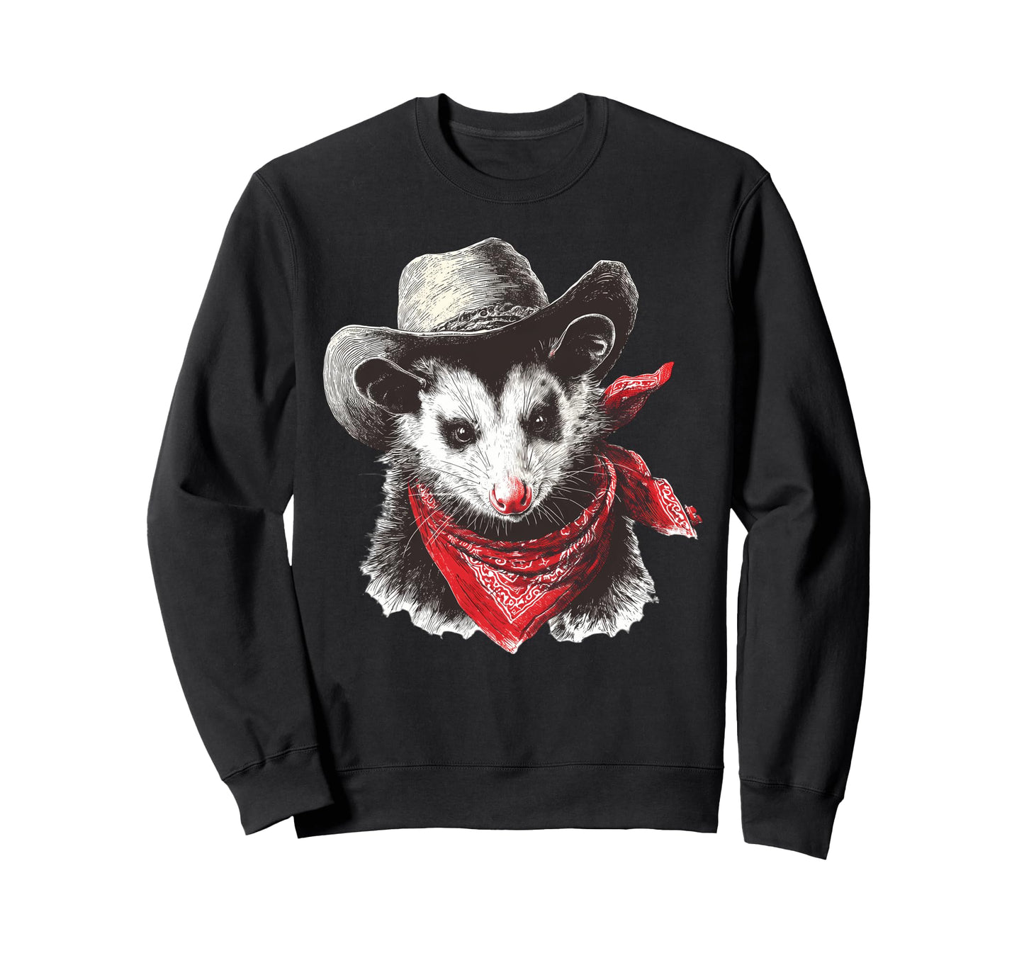 Opossum Cowboy Rodeo Cowgirl Possum Sweatshirt - Graphic Print Men Women - T-Shirt, Sweatshirt, Hoodie