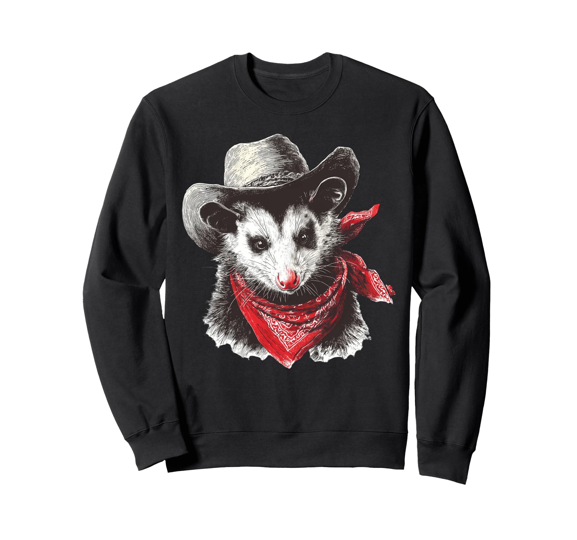 Opossum Cowboy Rodeo Cowgirl Possum Sweatshirt - Graphic Print Men Women - T-Shirt, Sweatshirt, Hoodie