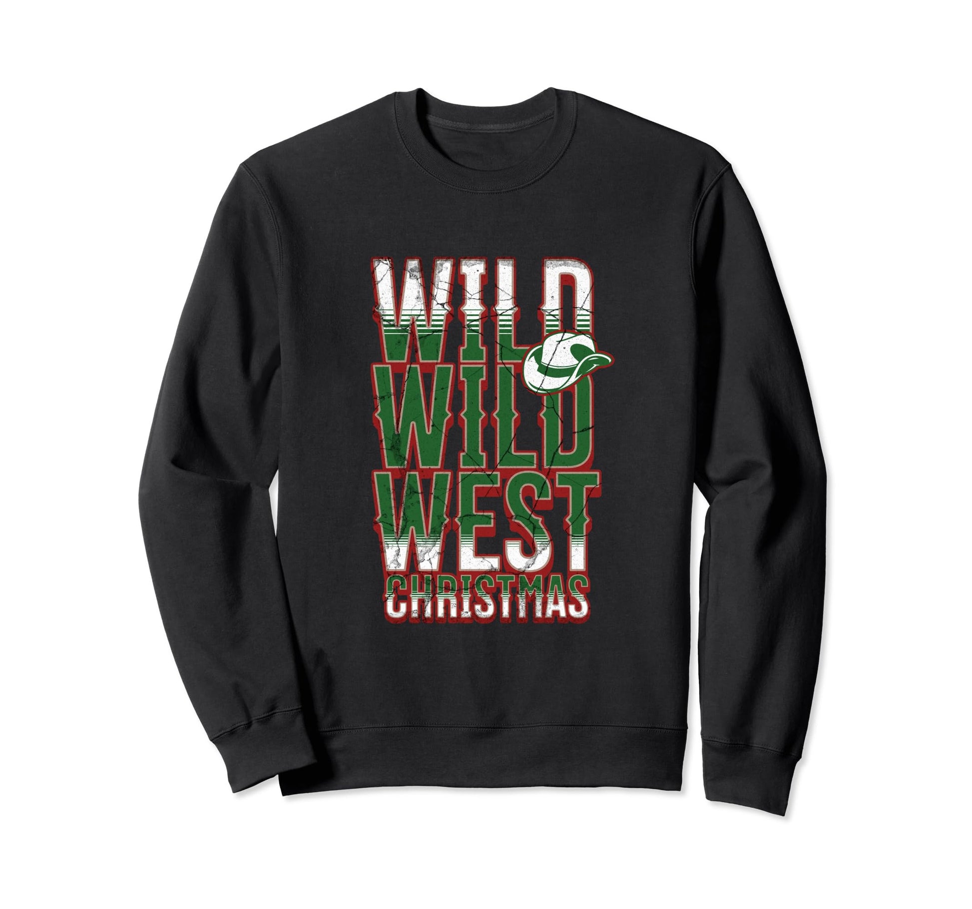 Wild Wild West Western Cowgirl Cowboy Hat Sweatshirt - Graphic Print Unisex - T-Shirt, Sweatshirt, Hoodie