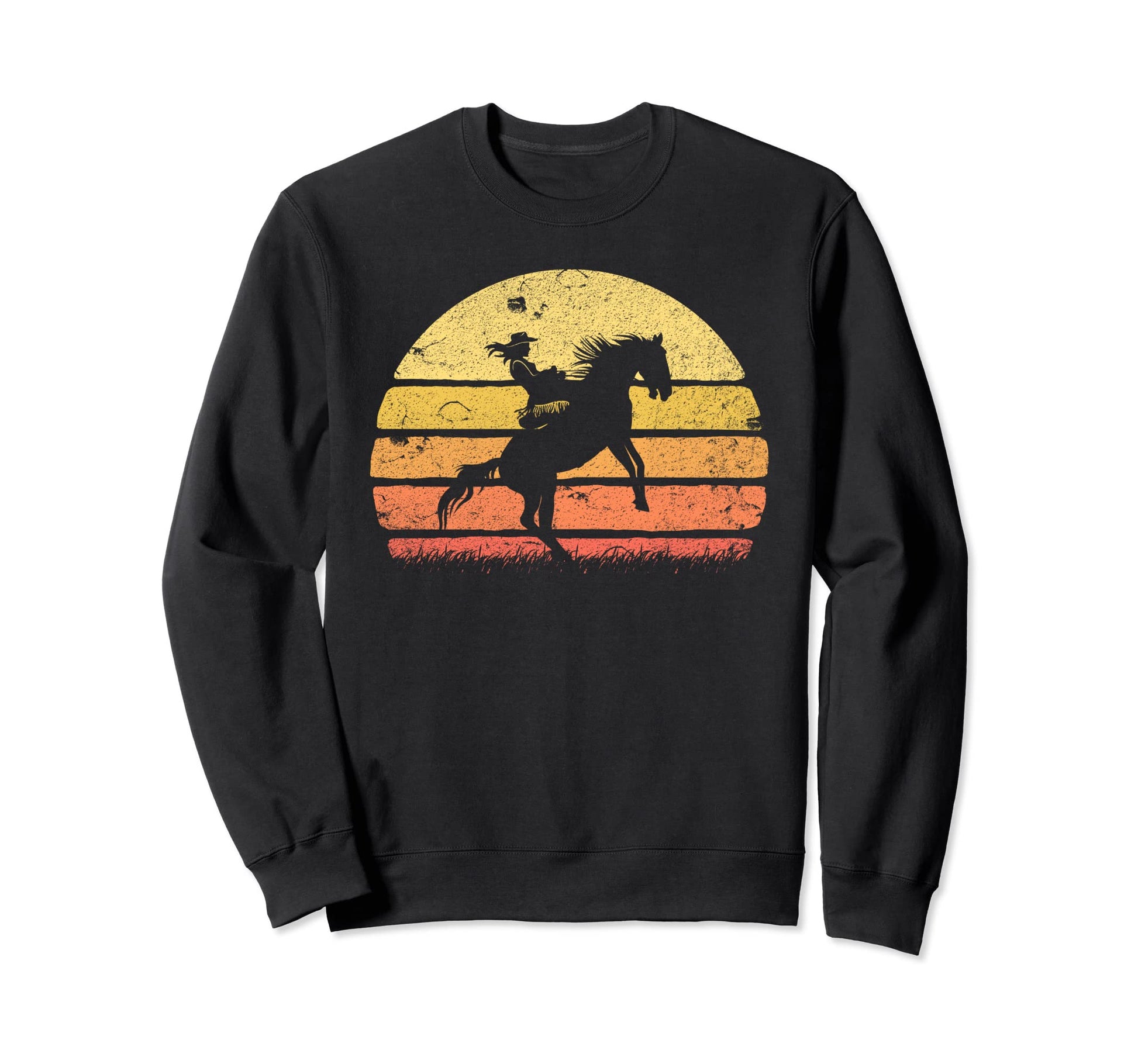 Cowgirl Bucking Bronco Rodeo Sweatshirt - Streetwear Style Men Women - T-Shirt, Sweatshirt, Hoodie