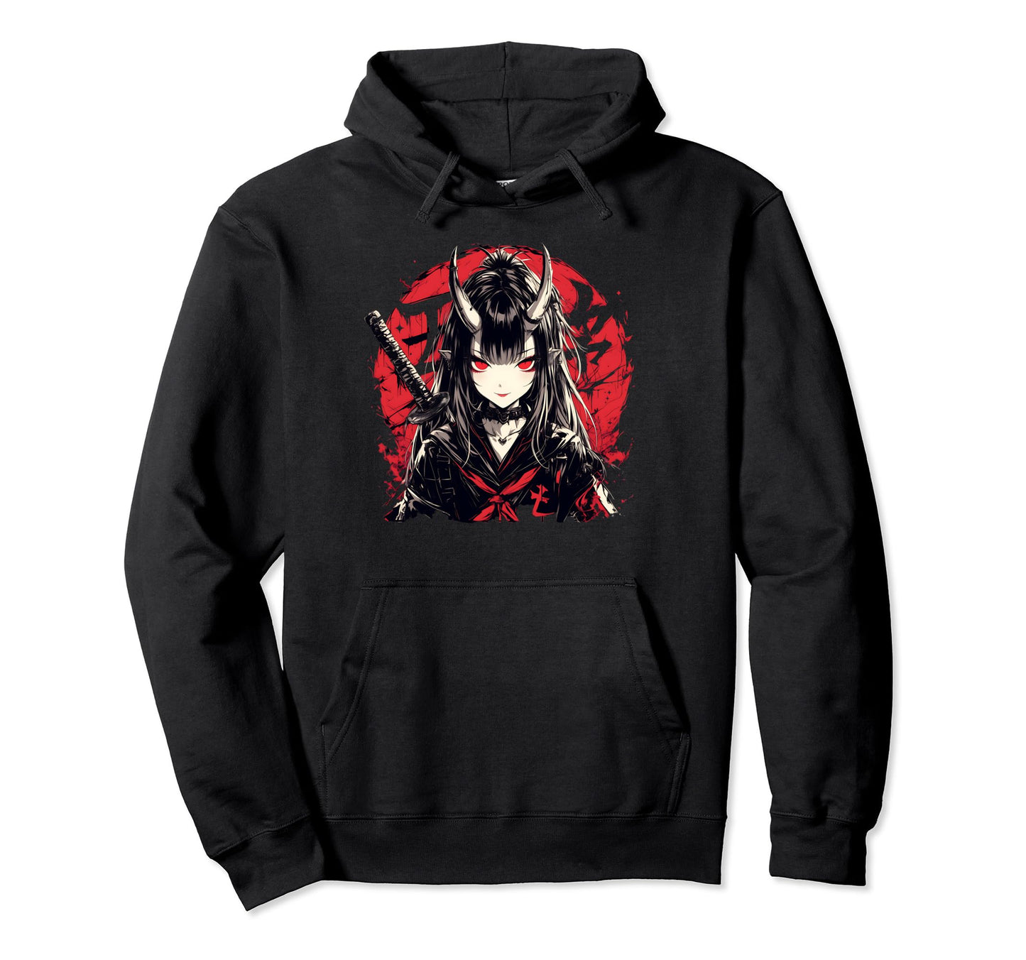 Goth Grunge Demon Anime Waifu Horror Alt Hoodie - Trendy Graphic Unisex - T-Shirt, Sweatshirt, Hoodie