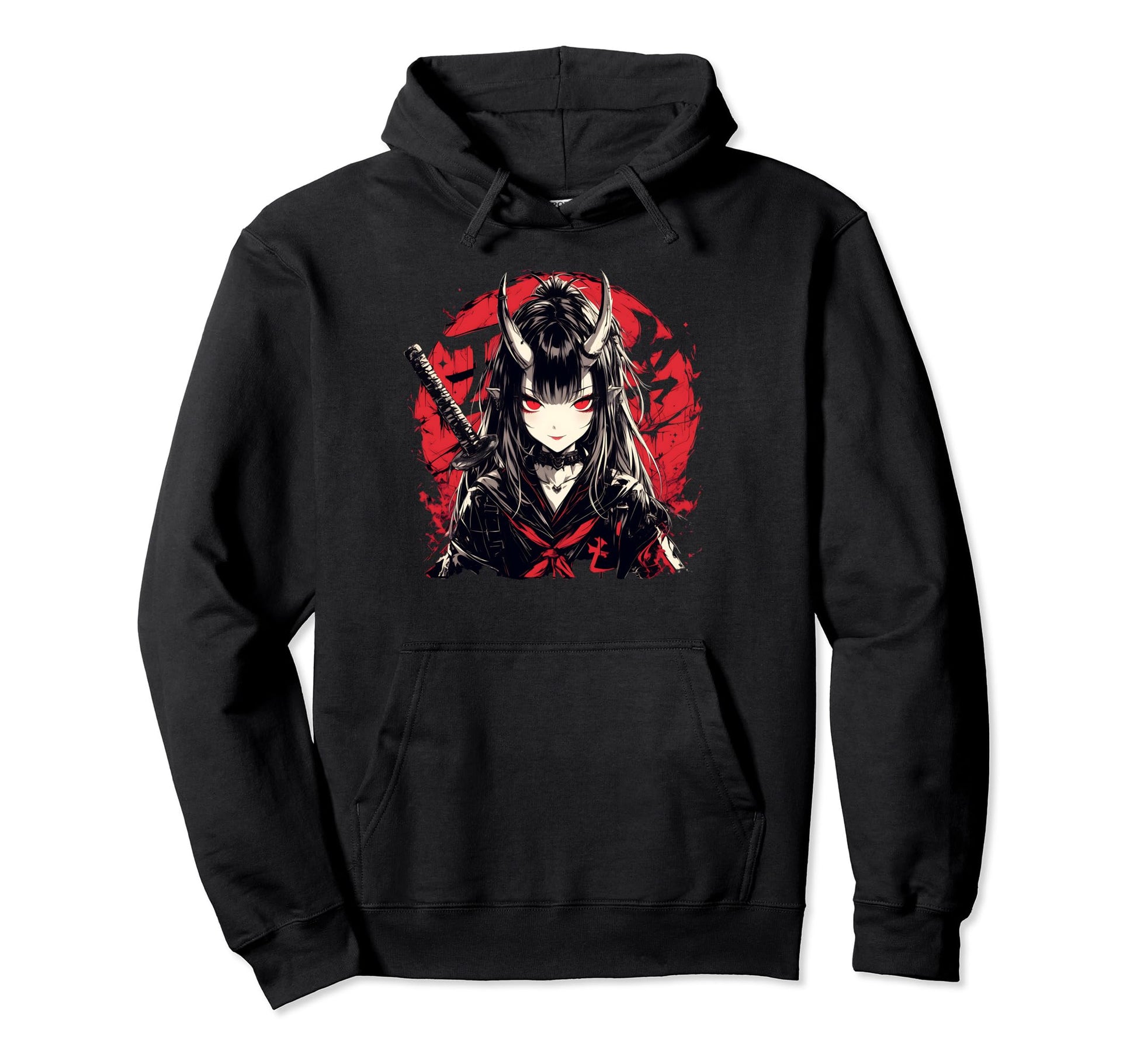 Goth Grunge Demon Anime Waifu Horror Alt Hoodie - Trendy Graphic Unisex - T-Shirt, Sweatshirt, Hoodie