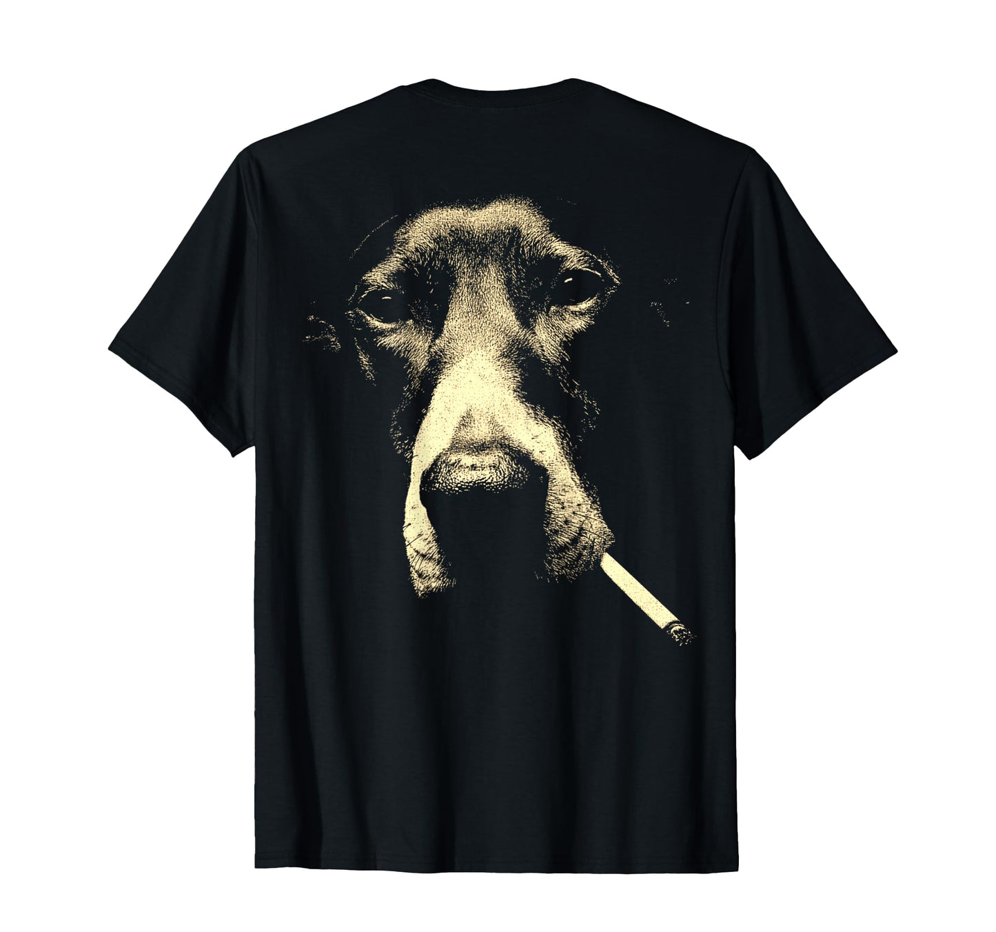 Great Dane Smoking Cigarette Grunge T-Shirt - Custom Art Print Men Women - T-Shirt, Sweatshirt, Hoodie