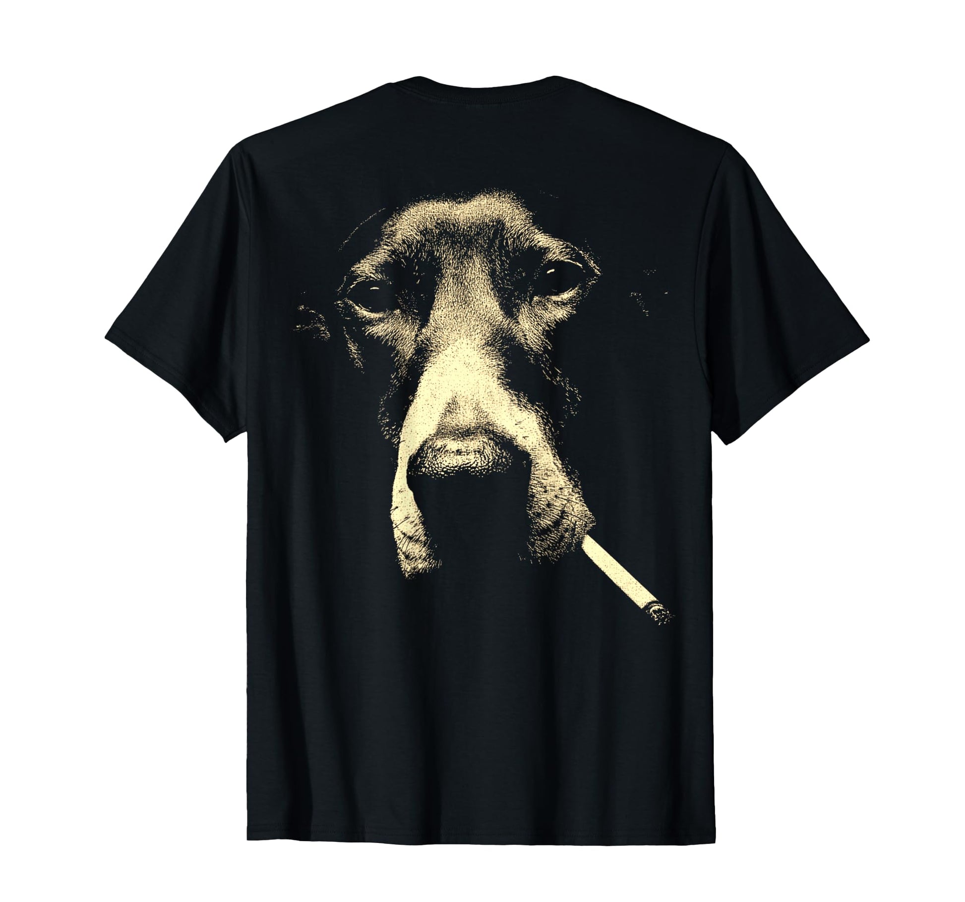 Great Dane Smoking Cigarette Grunge T-Shirt - Custom Art Print Men Women - T-Shirt, Sweatshirt, Hoodie