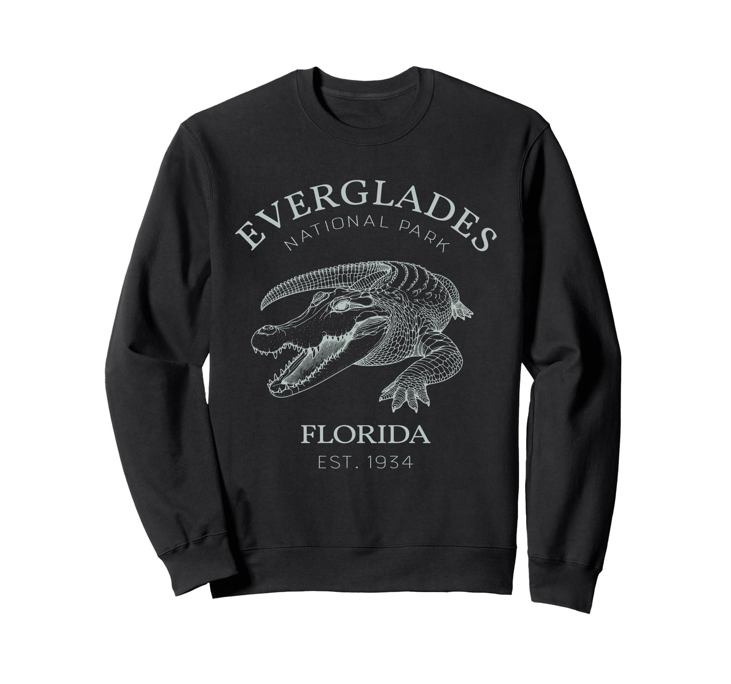 Everglades National Park Alligators Sweatshirt - Minimalist Print Unisex - T-Shirt, Sweatshirt, Hoodie