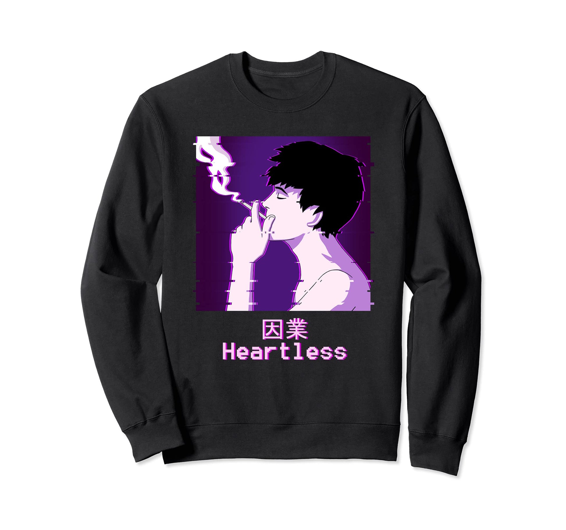 Vaporwave Aesthetic Glitch Sweatshirt - Casual Everyday Wear for Adults - T-Shirt, Sweatshirt, Hoodie