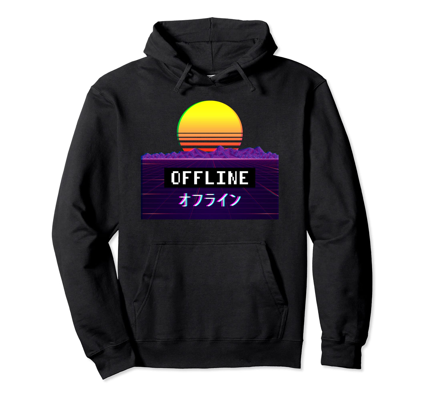 Offline Vaporwave Aesthetic Japanese Hoodie - Streetwear Style Unisex - T-Shirt, Sweatshirt, Hoodie