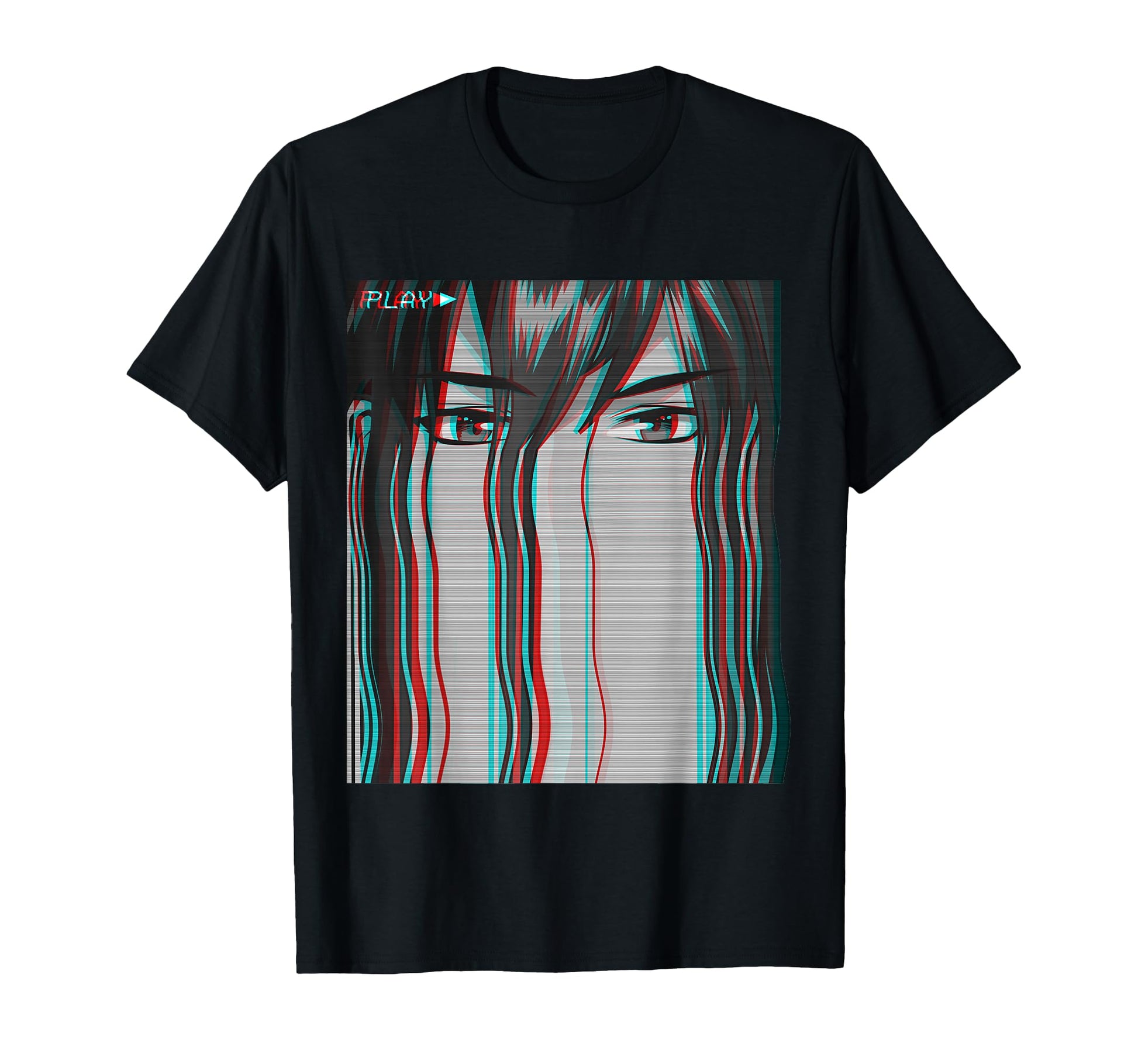 Sad Anime Anime Eyes Alt Indie T-Shirt - Streetwear Style for Adults - T-Shirt, Sweatshirt, Hoodie