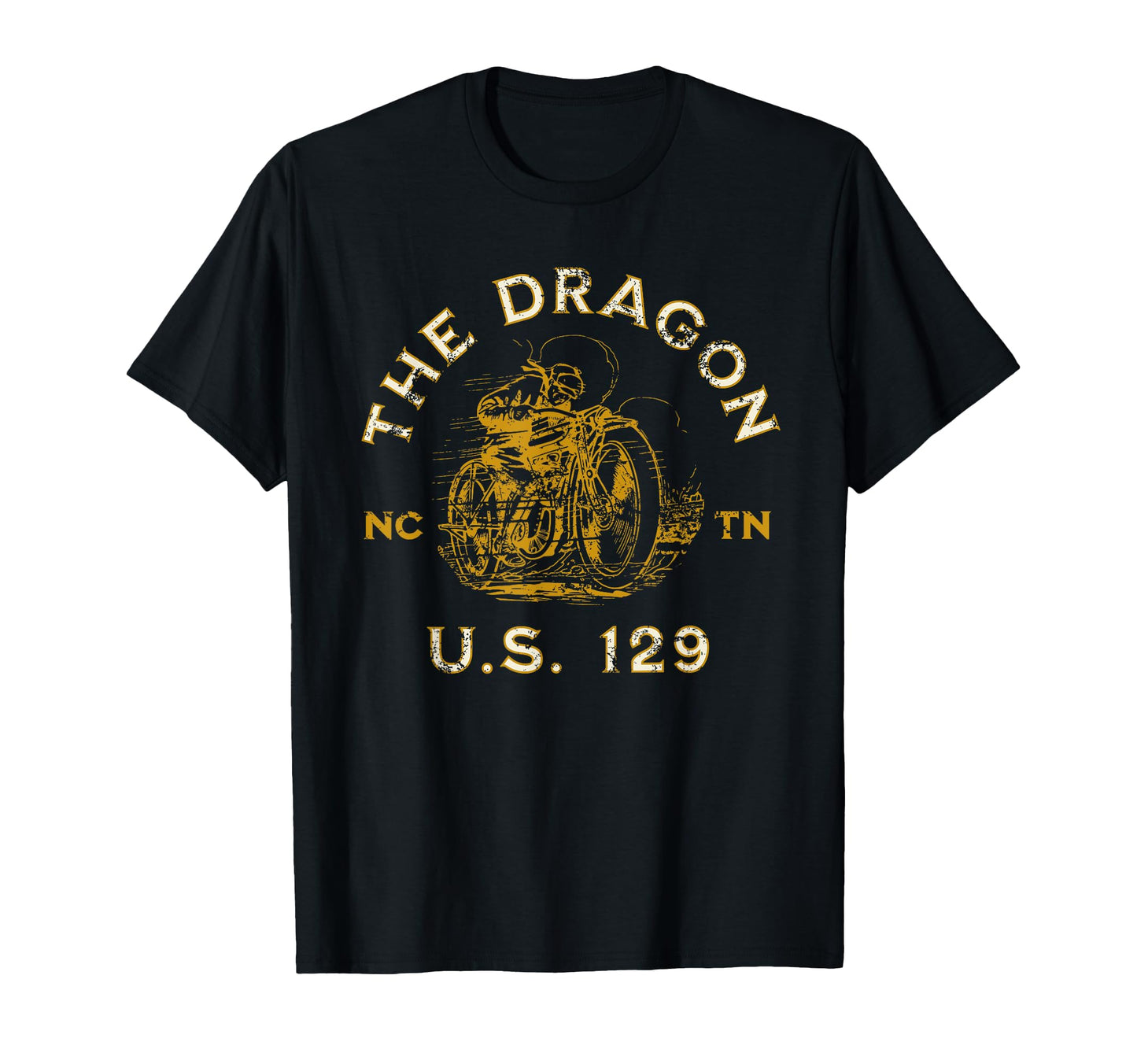 Dragon Us 129 Tn Nc Usa Motorcycle T-Shirt - Trendy Graphic for Adults - T-Shirt, Sweatshirt, Hoodie