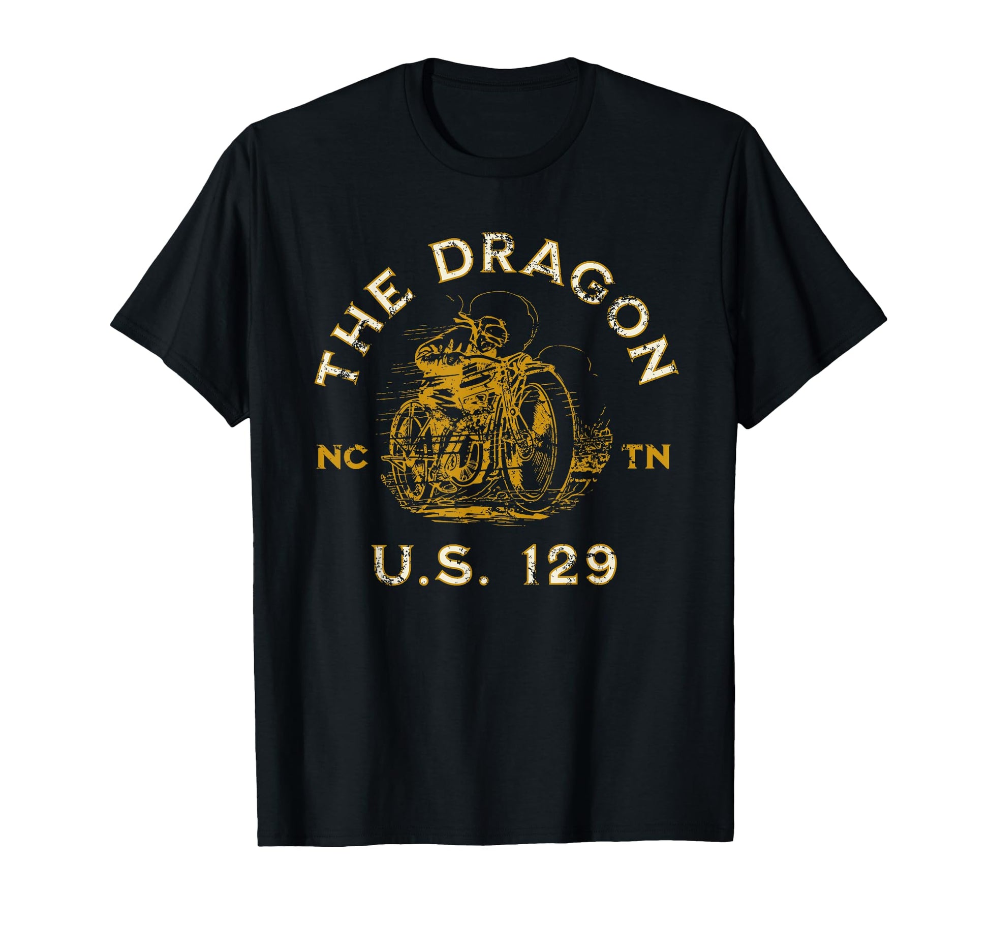 Dragon Us 129 Tn Nc Usa Motorcycle T-Shirt - Trendy Graphic for Adults - T-Shirt, Sweatshirt, Hoodie