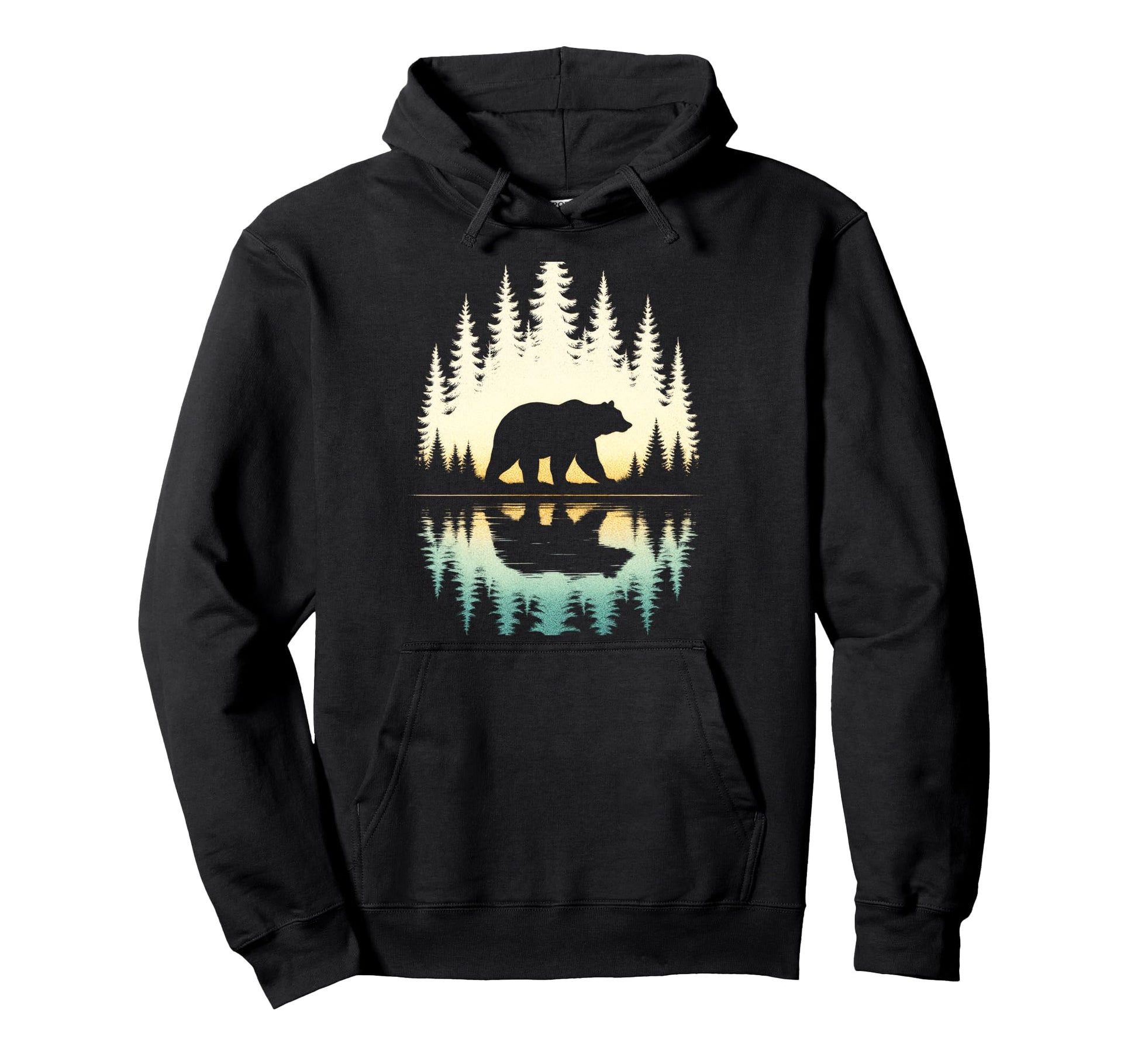 Bear Silhouette Save Environment National Hoodie - Graphic Print Unisex - T-Shirt, Sweatshirt, Hoodie